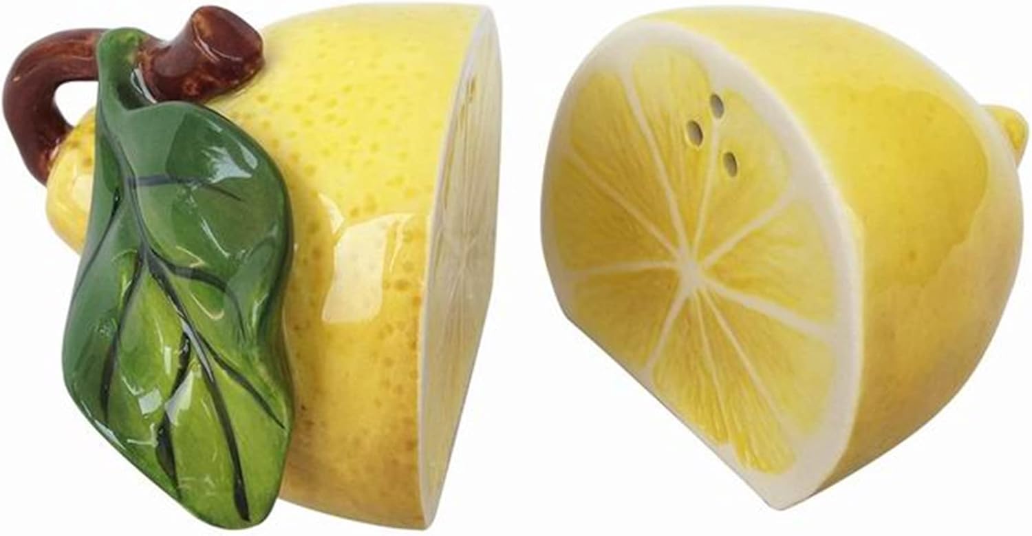 Blue Sky Ceramic Lemon Salt and Pepper Set 1