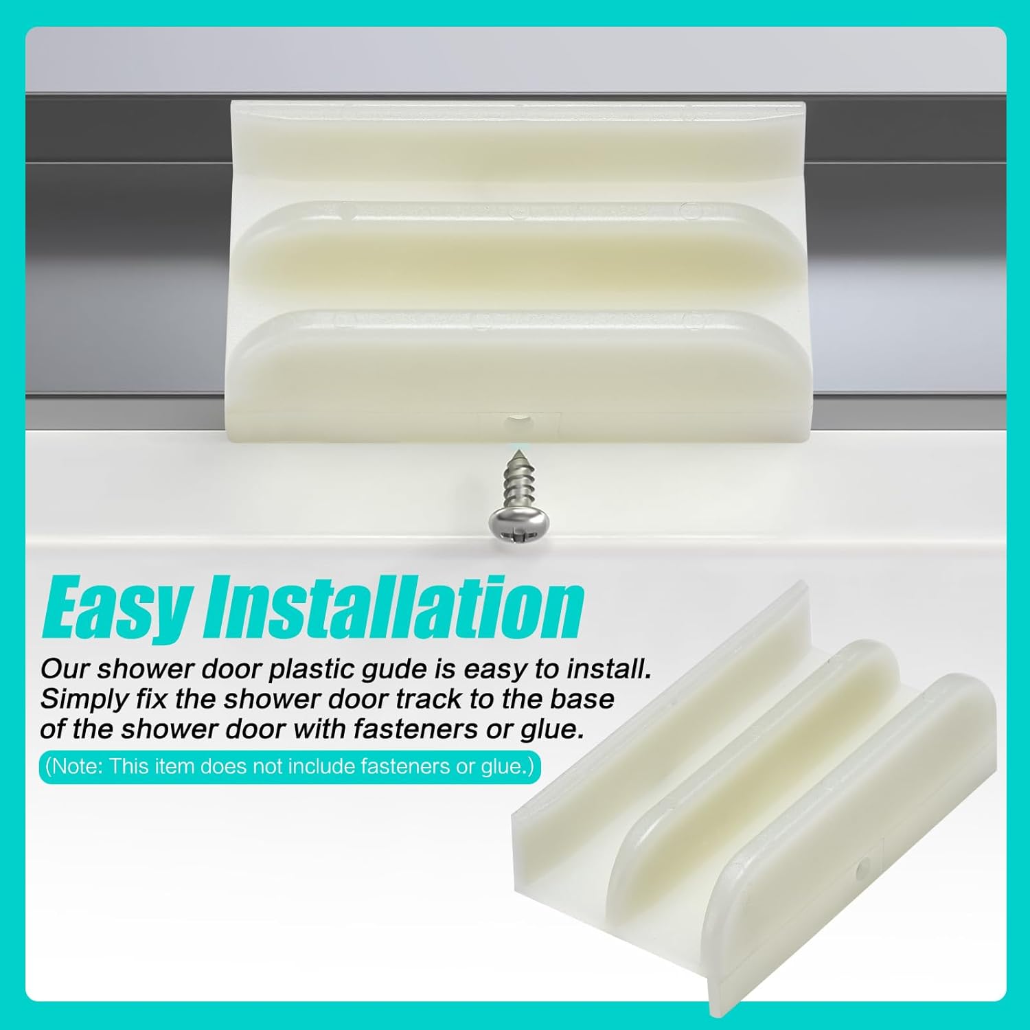 M6219 Sliding Shower Door Plastic Guide Rail 12 in Channel