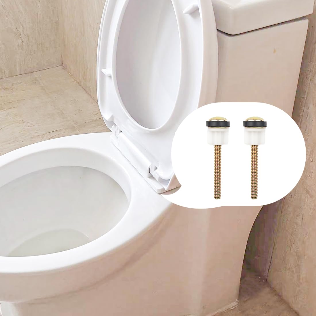 ELANE 4 Pack Toilet Seat Screws Replacement Stay Tight