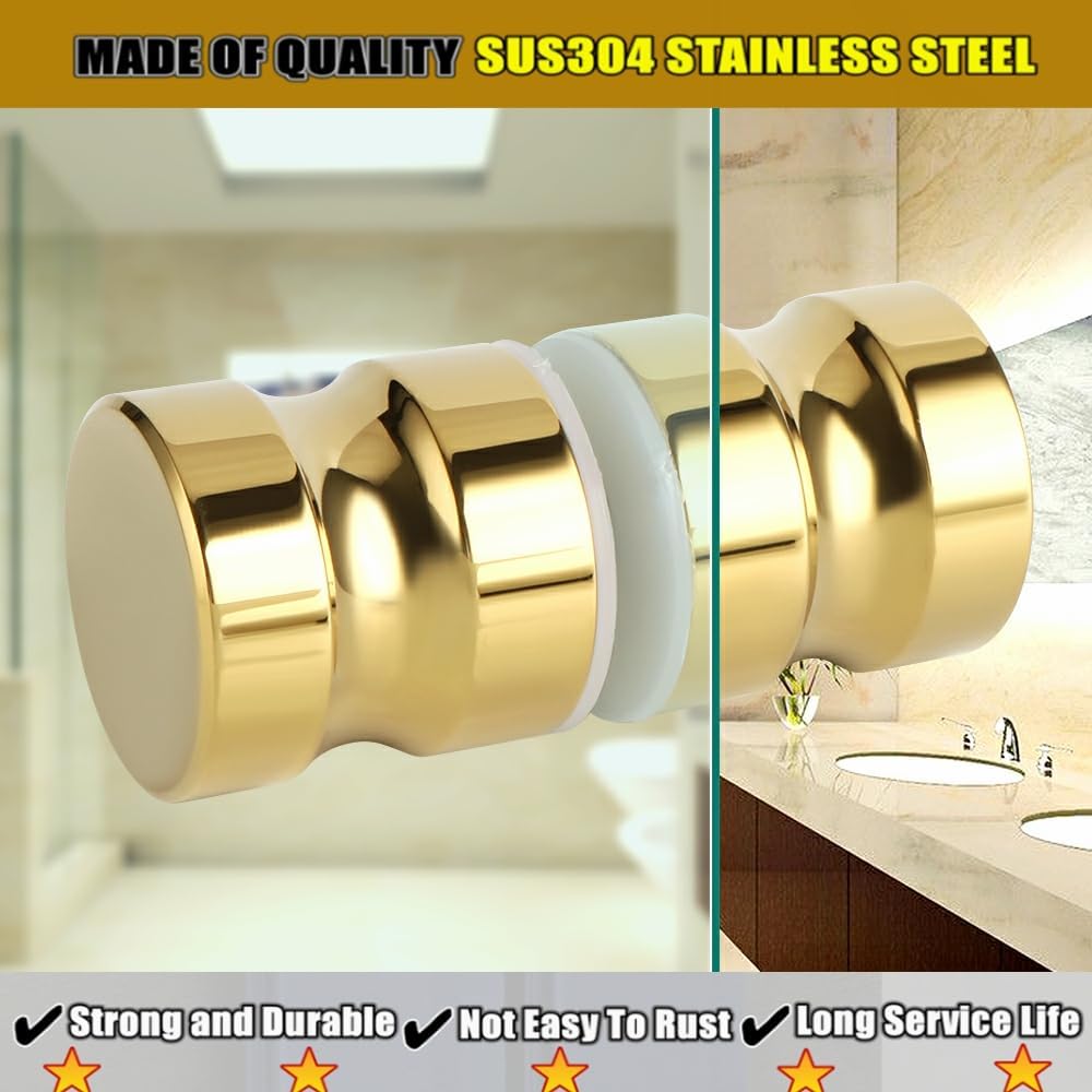 Alise Shower Glass Door Handle with Gold Finish