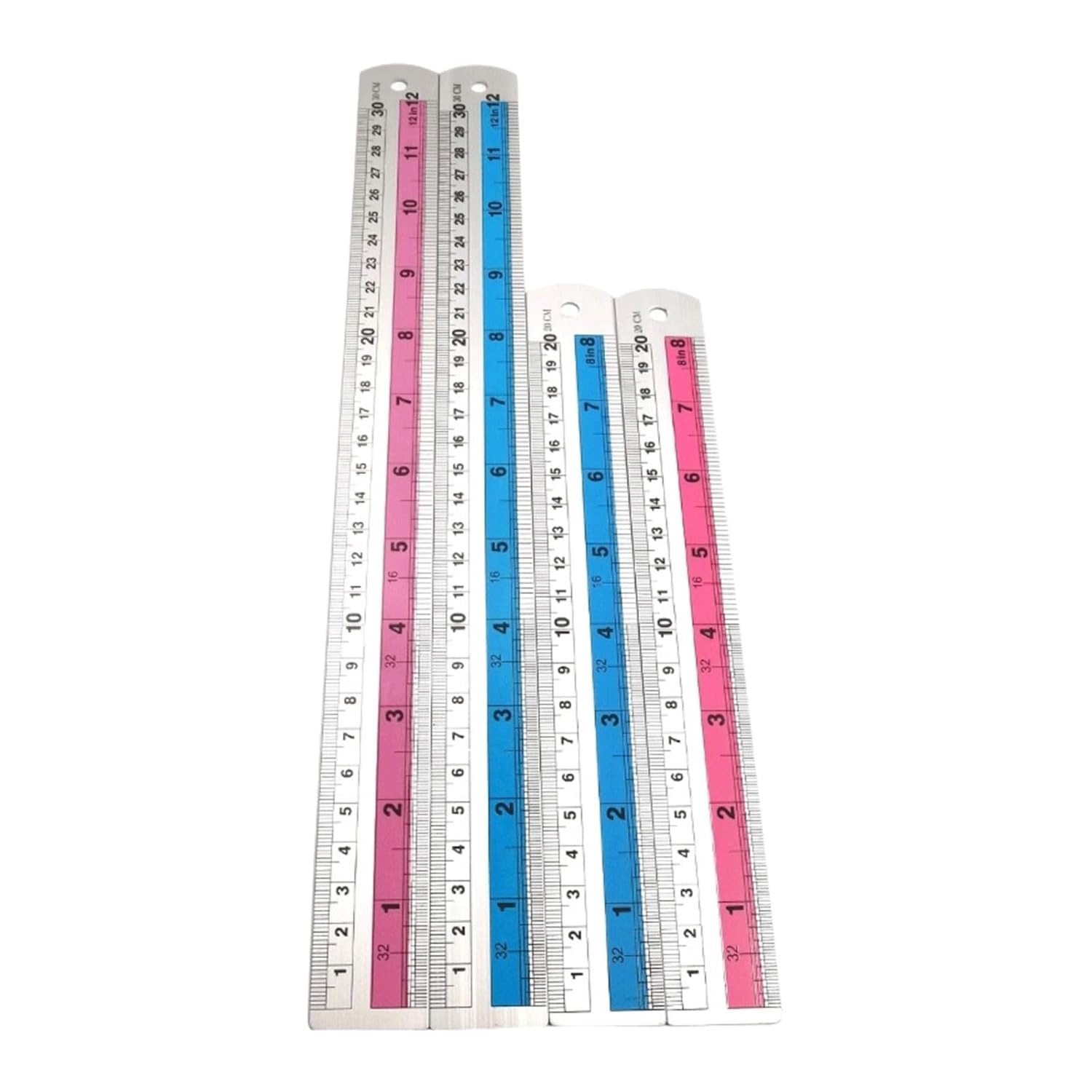 RGYBAO Metal Straight Edge Ruler - Double Side Metric