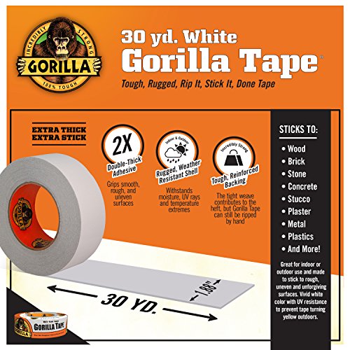 Gorilla Tape 188 x 30 yd White Pack of 1