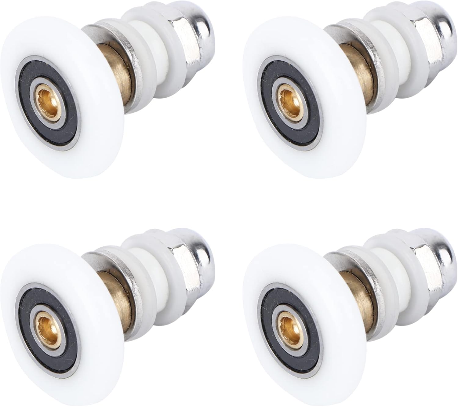 DOITOOL 4PCS Copper Shower Door Rollers 28mm Diameter 1