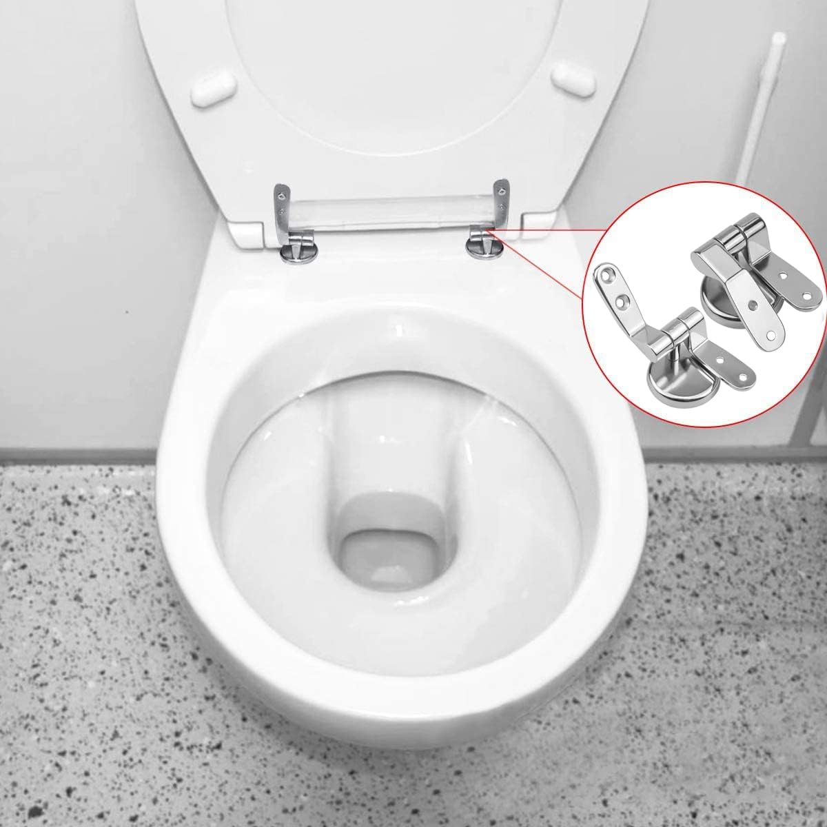 Zinc Alloy Toilet Seat Hinge Fixings Set with Bolts
