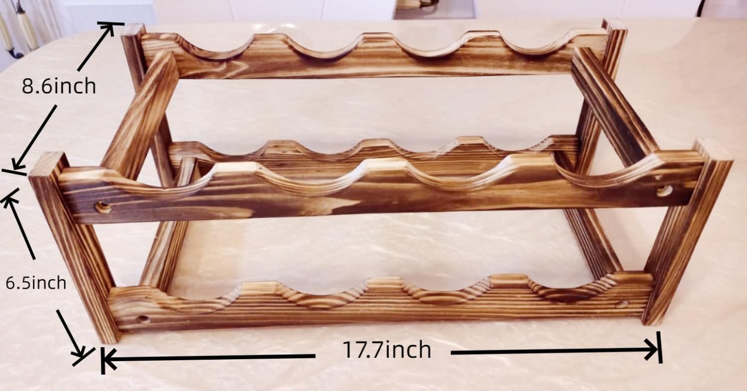 8-Bottle Wine Rack - Modern Two-Tier Design