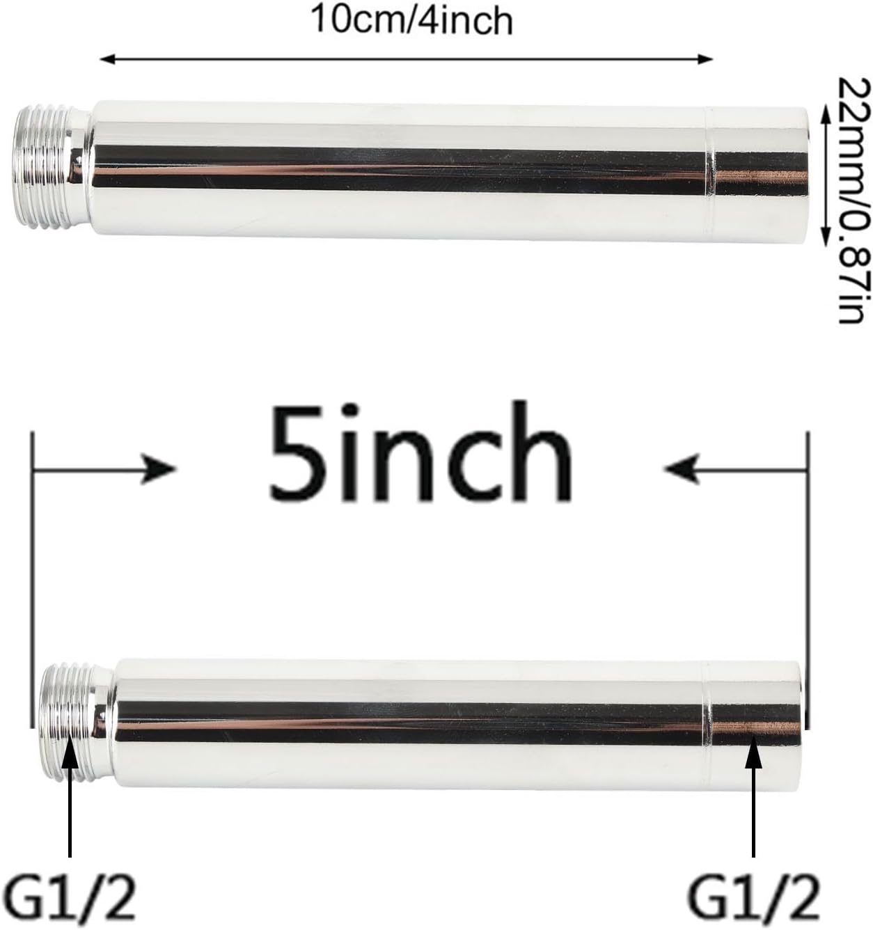 Fdit 4 Inch Shower Arm Extension with Chrome Plating