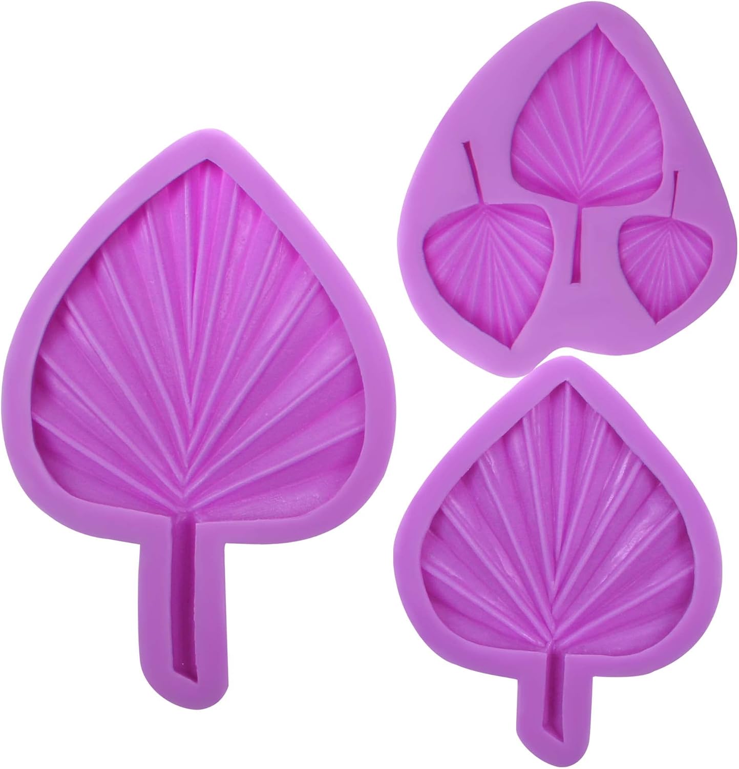 Boho Palm Leaf Silicone Baking Molds Set of 3