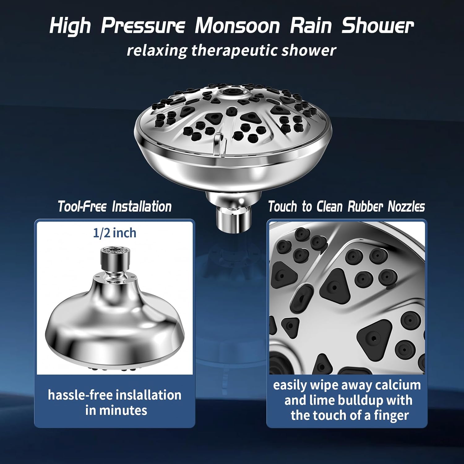 VKZK 10-Mode High Pressure Fixed Showerhead