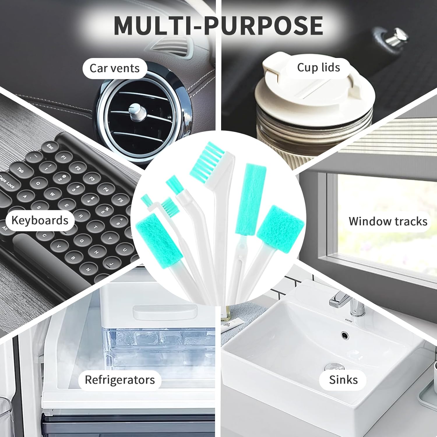 YONHTUTU 16 Pcs Ice Maker Cleaning Brush Set with Rags