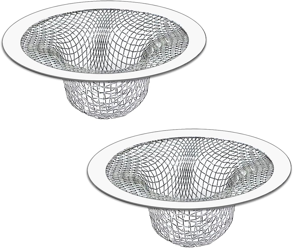 2PCS Tub Drain Hair Catcher - 275 Inch Stainless Steel Strainer