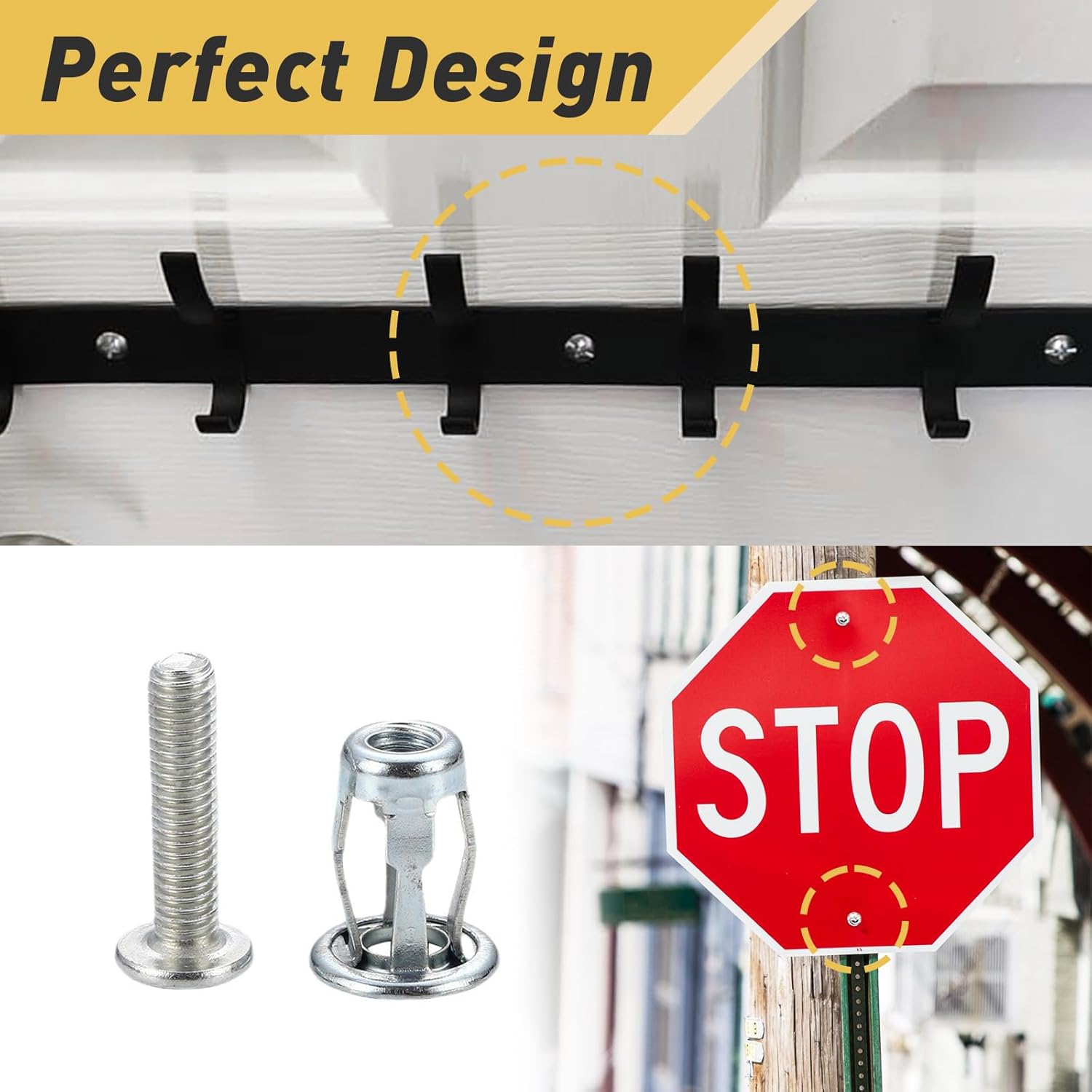 20Pcs M6 x 25 Hollow Door Anchor Set