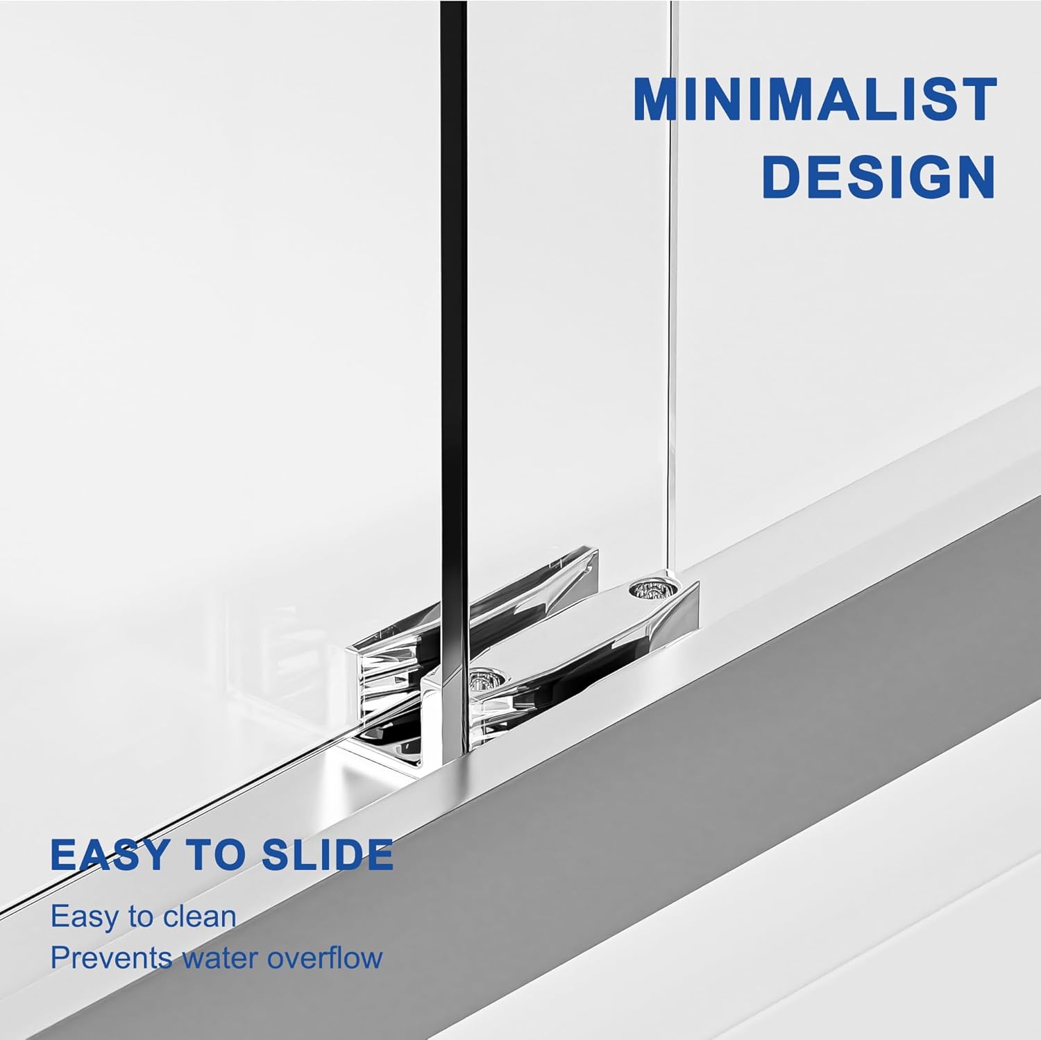 Botwinkle Bathtub Shower Door 56-59 x 59 Bright Silver
