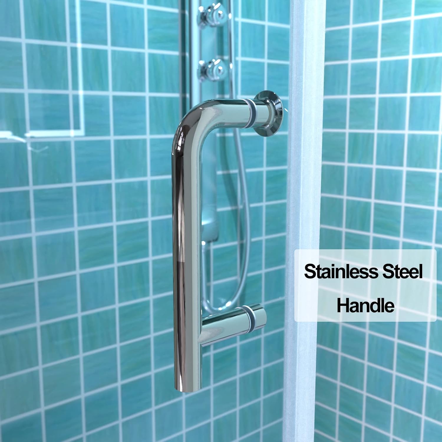 ExBrite Pivot Frameless Shower Door 36-375x72in Brushed Nickel