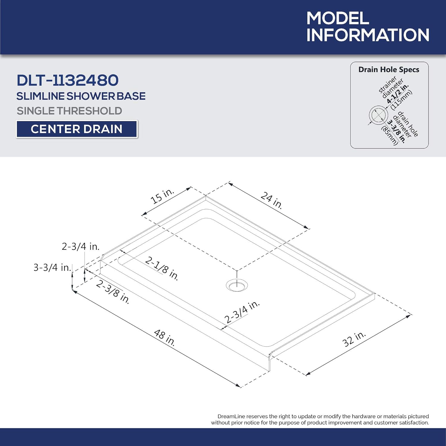 DreamLine Encore 32x48x78 34 Satin Black Shower Door Kit