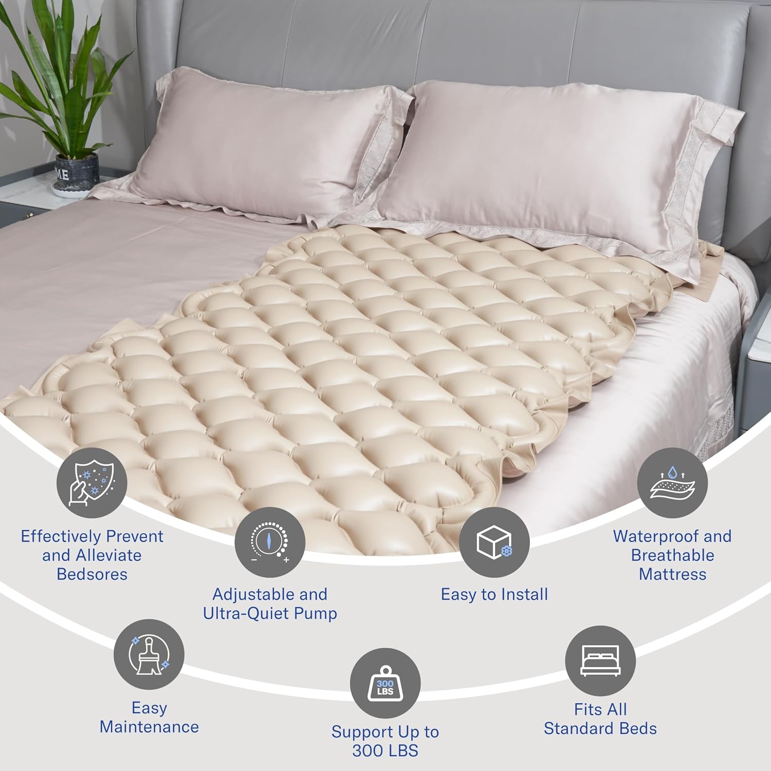 Alcedo Alternating Air Pressure Mattress Pad for Bed Sore Prevention 1