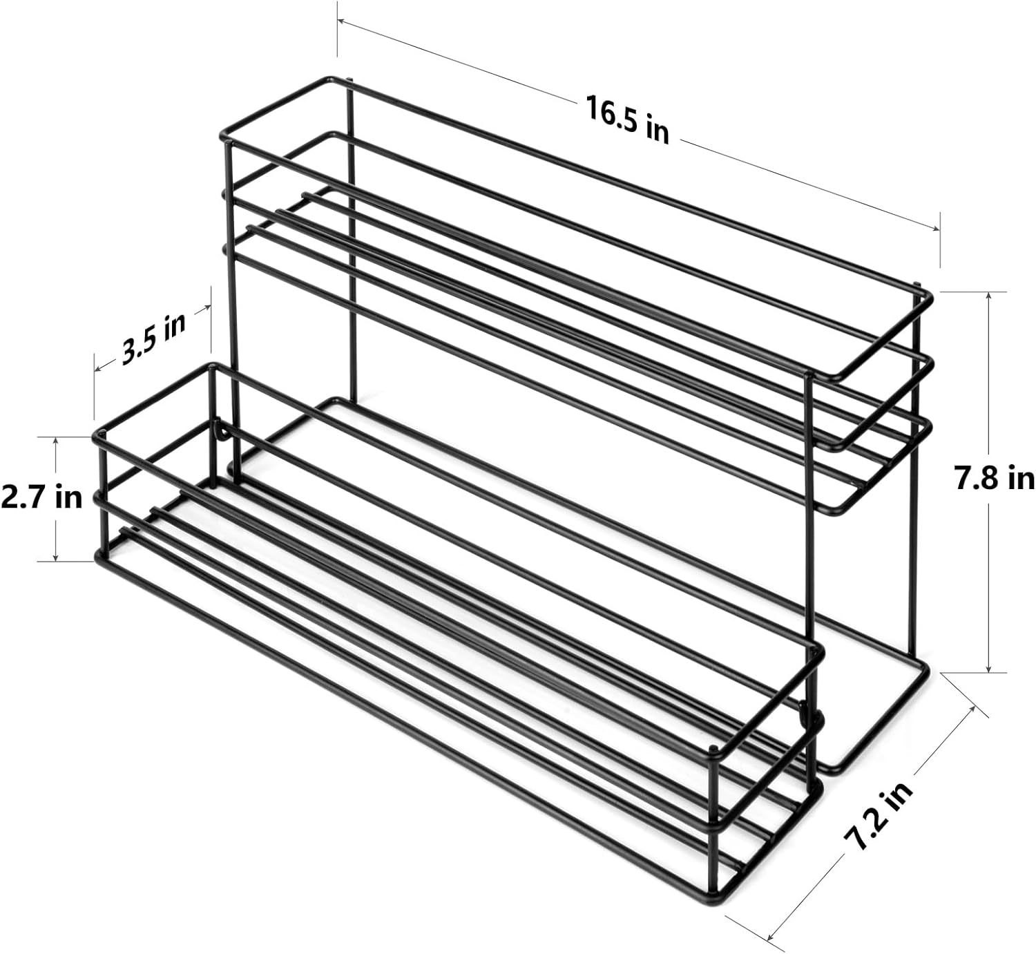 10 Bottle Coffee Syrup Organizer 2 Tier Stand for Kitchen Bar