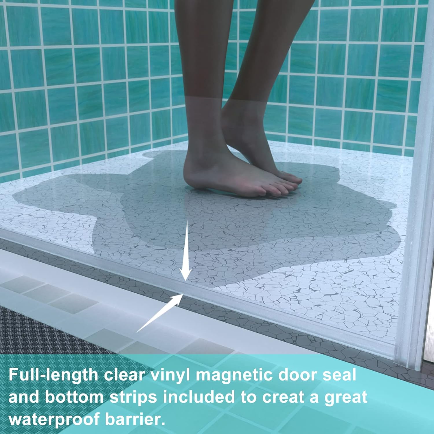 ExBrite Pivot Frameless Shower Door 36-375x72in Brushed Nickel