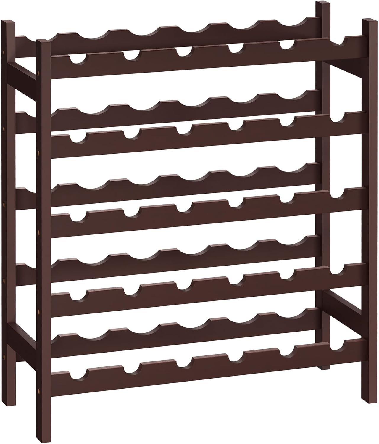 SONGMICS 30-Bottle Freestanding Bamboo Wine Rack 1