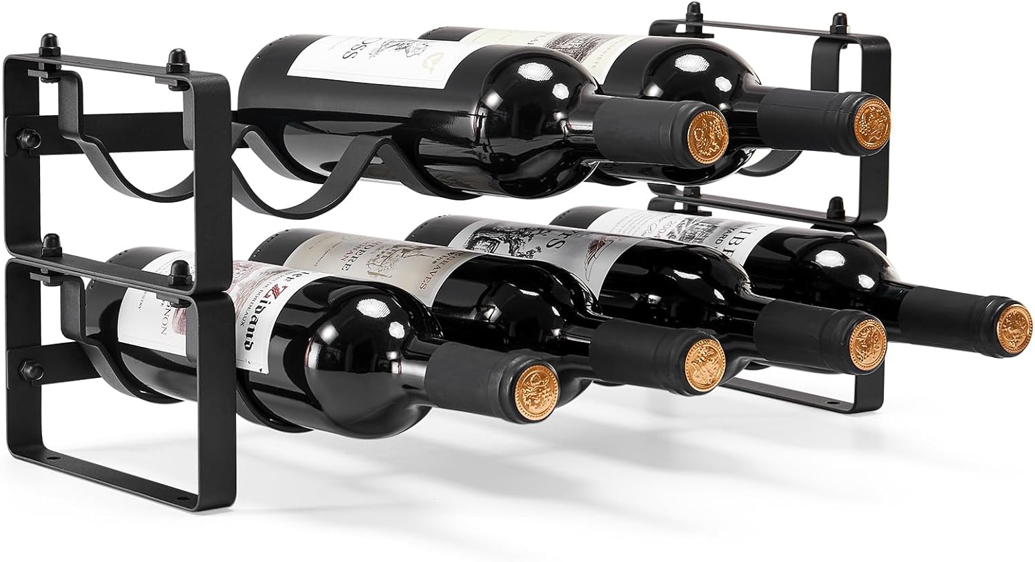 Stackable Wine Rack with 3 Installation Styles