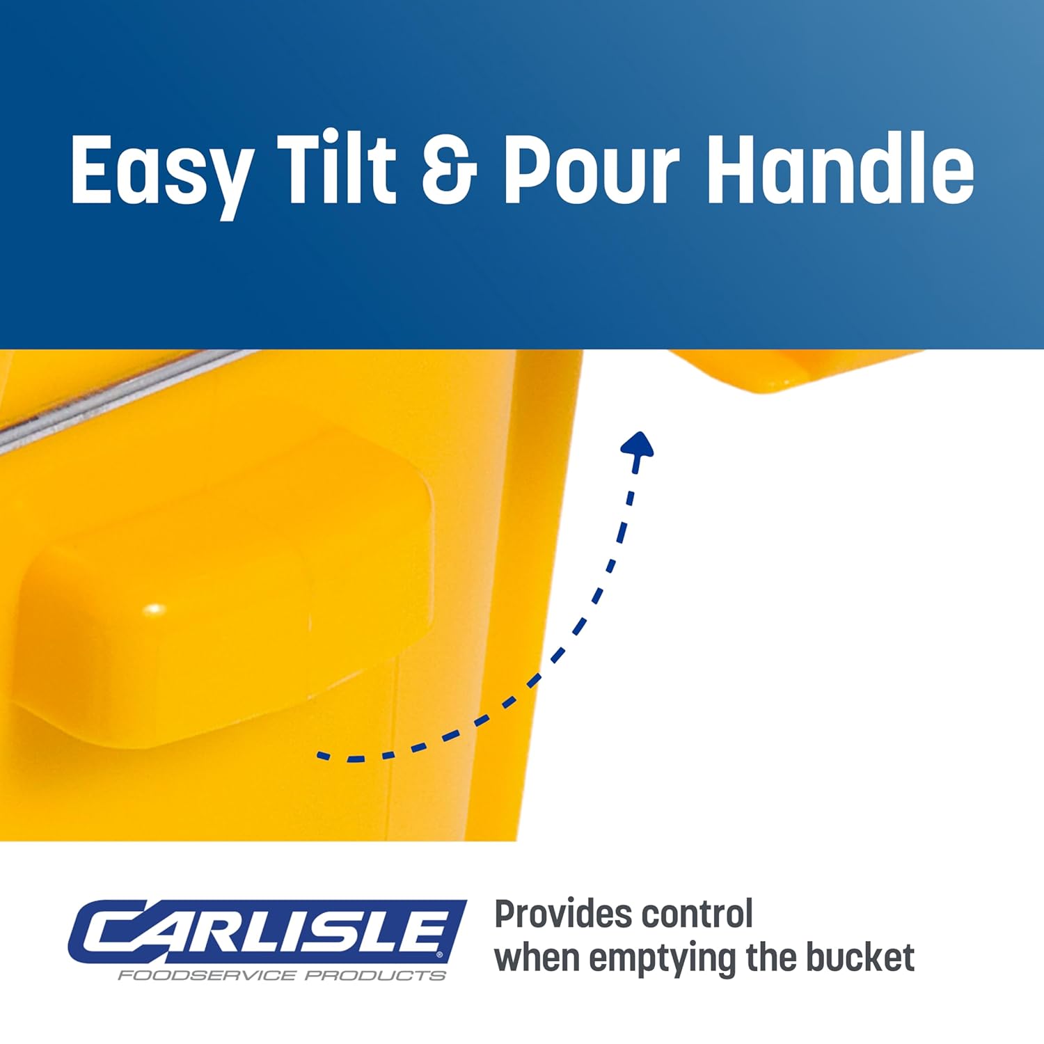 Carlisle 26-Quart Commercial Mop Bucket with Side-Press Wringer Durable Yellow