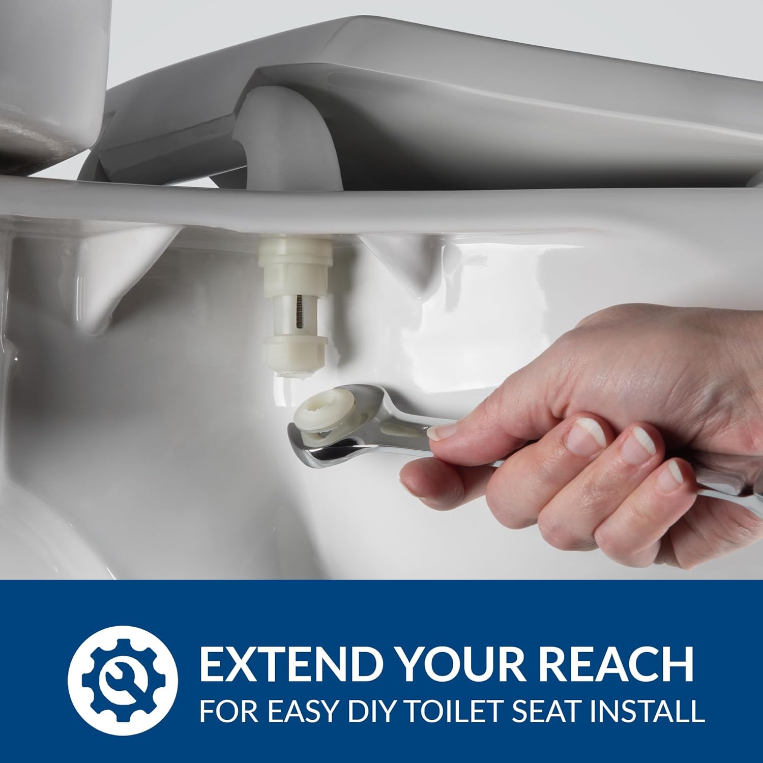 Mayfair EXT Toilet Seat Wrench StayTite Kit Off White 1