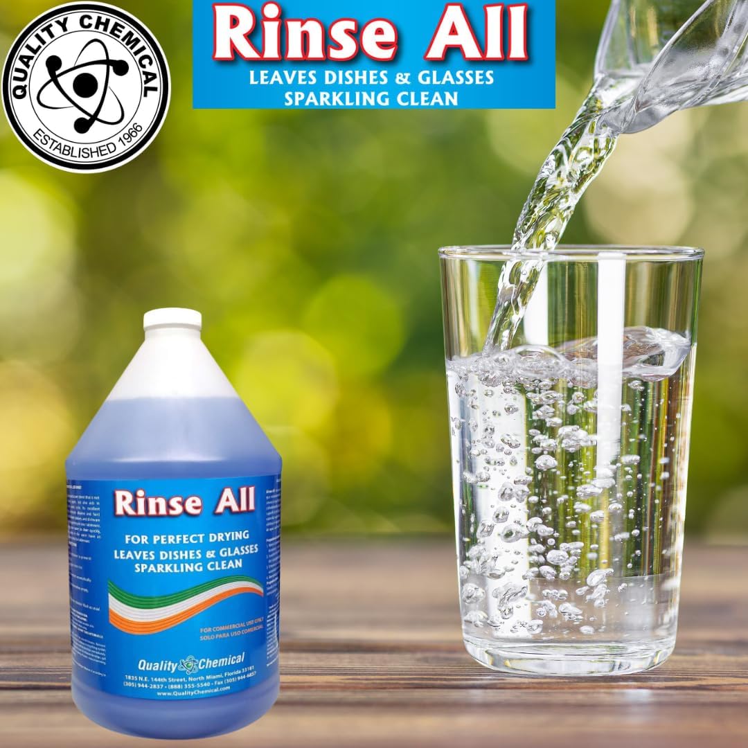 Quality Chemical Rinse Aid 128 oz Pack of 4