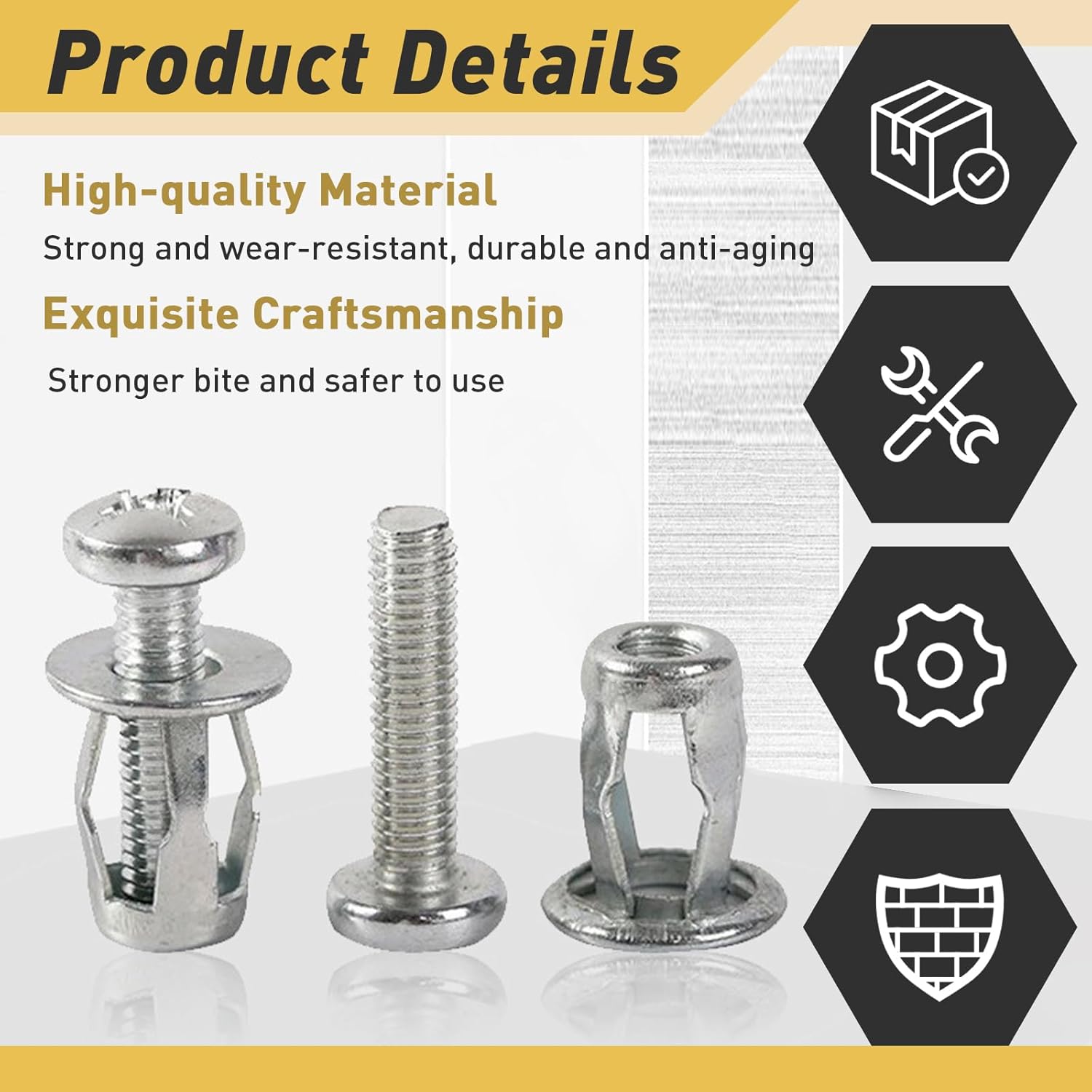 20Pcs M6 x 25 Hollow Door Anchor Set