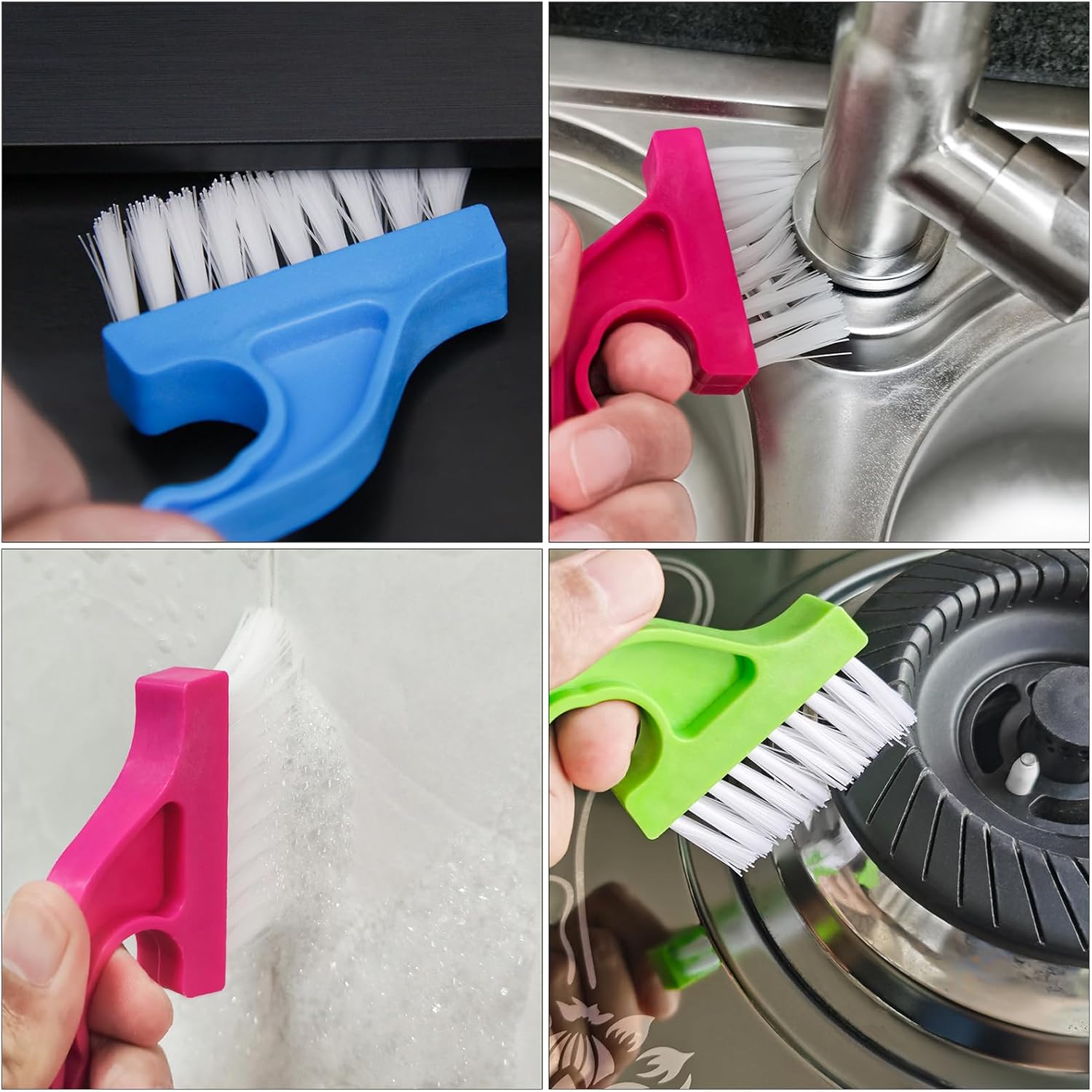 iFlyMars 4pcs Gap Cleaning Brush Set Silvery White