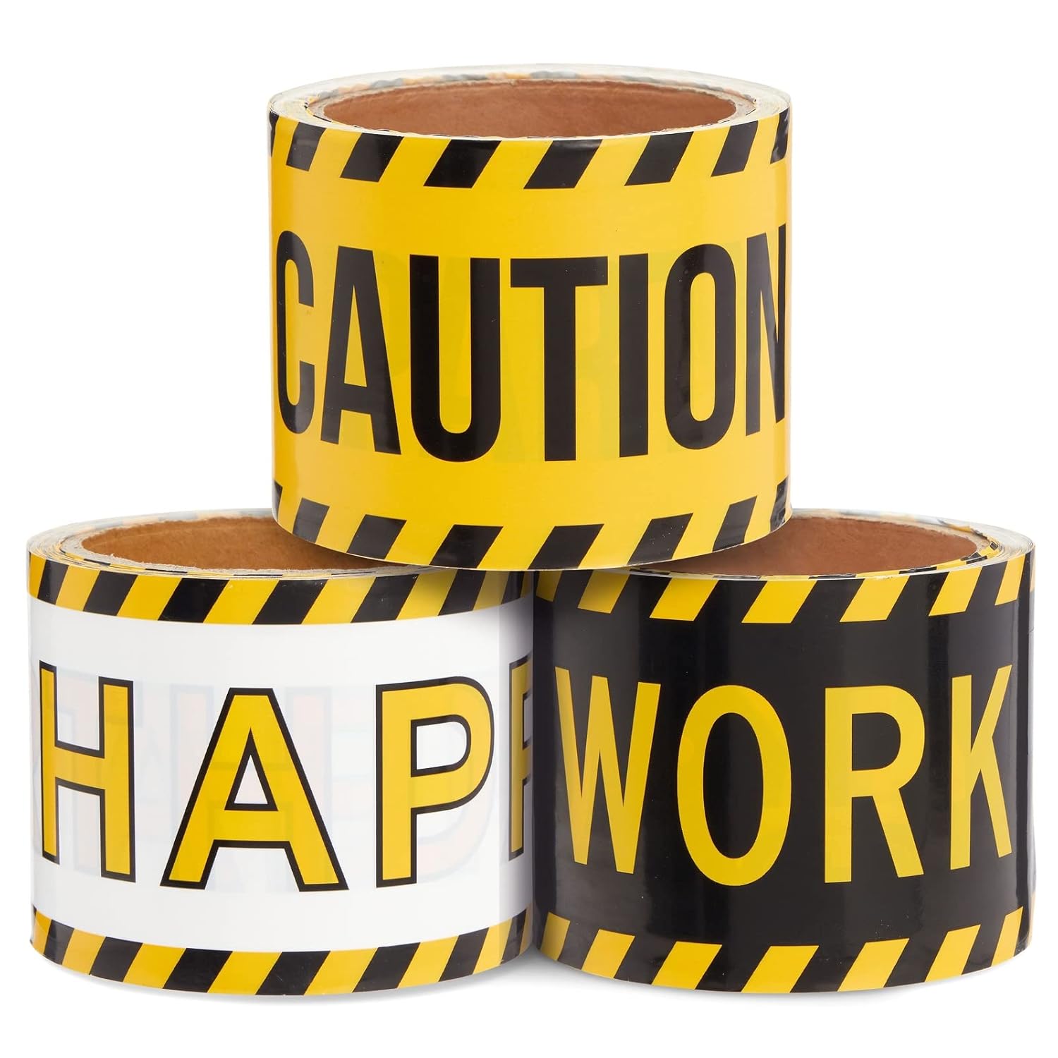 BLUE PANDA 3 Pack Birthday Caution Tape Rolls - 100ft Length 3in Width