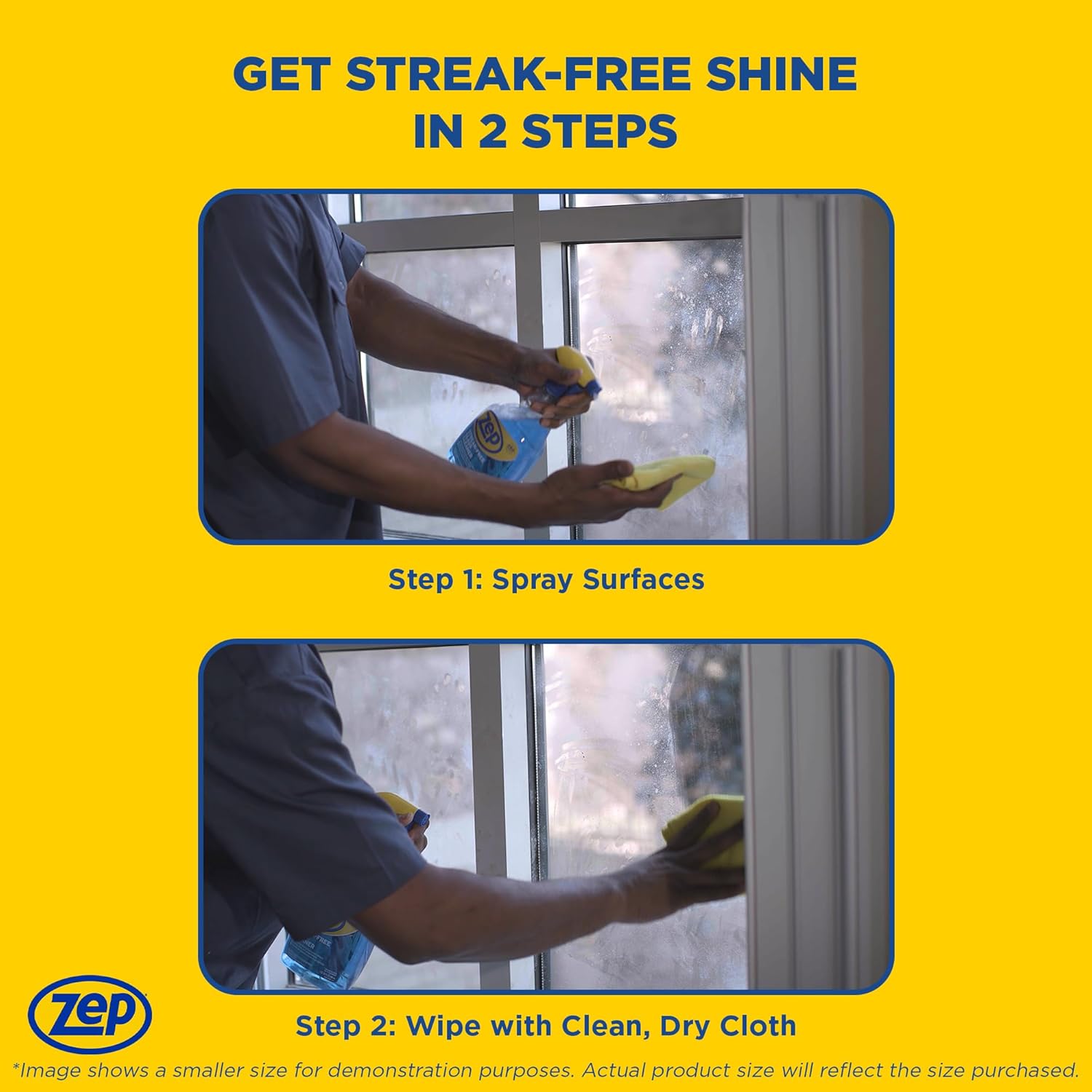 Zep Streak-Free Glass Cleaner - 1 Gallon 4-Pack Case of 4 ZU1120128