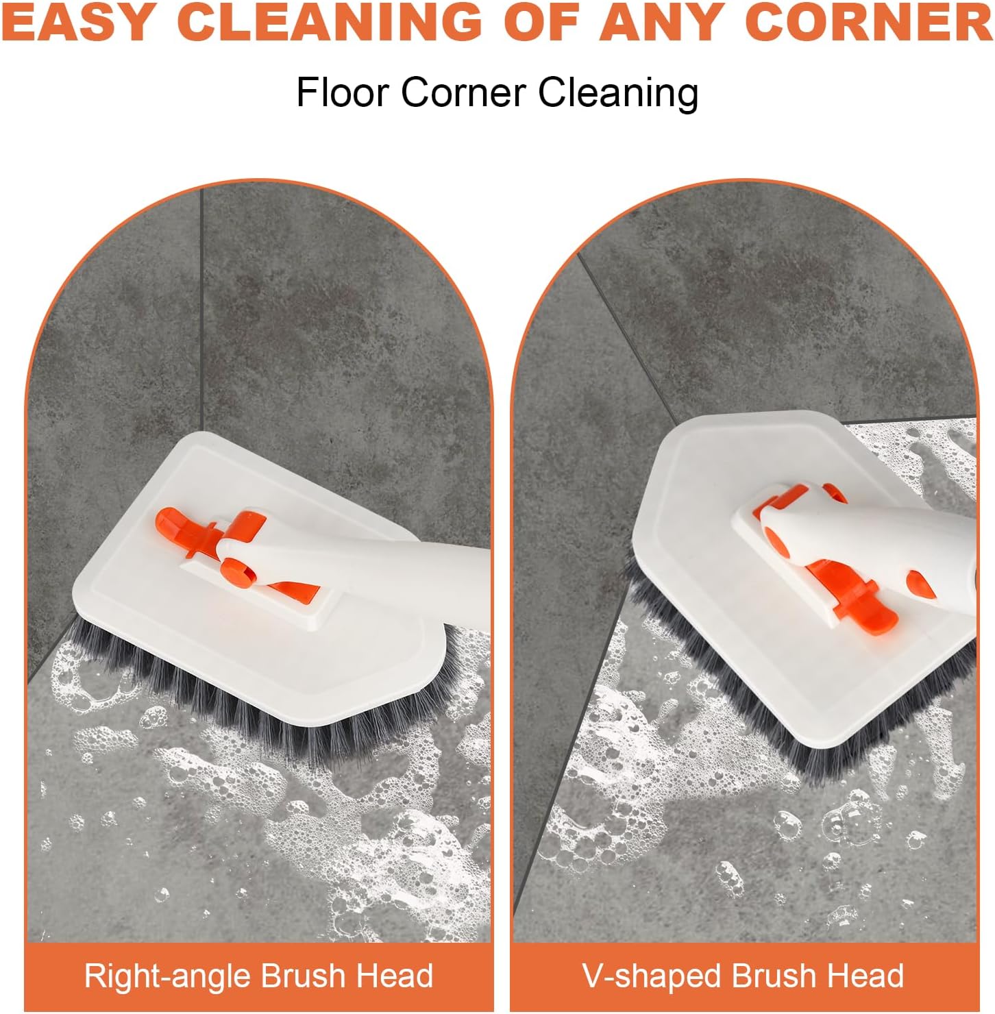 MOSEN 3 in 1 Long Handle Scrub Brush Set