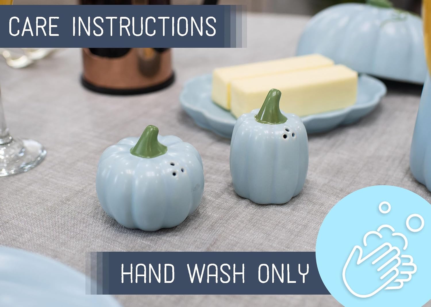 Nat Jules Mini Pumpkin Salt and Pepper Shakers Set of 2