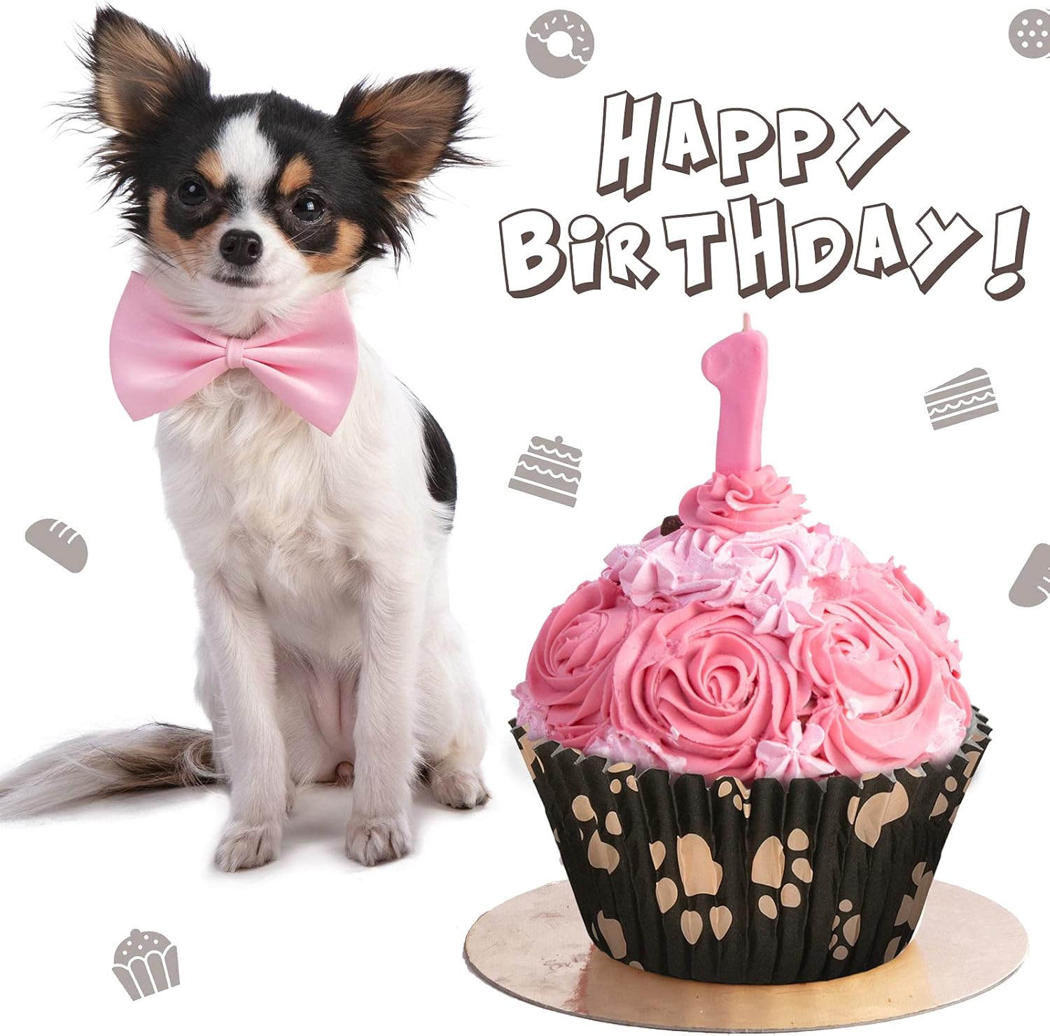 600 Piece Paw Bone Print Cupcake Liners for Birthday Parties