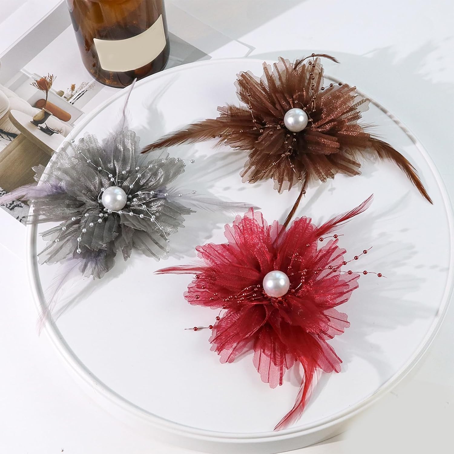 3D Fabric Flower Patches for Costume and Dress Customization