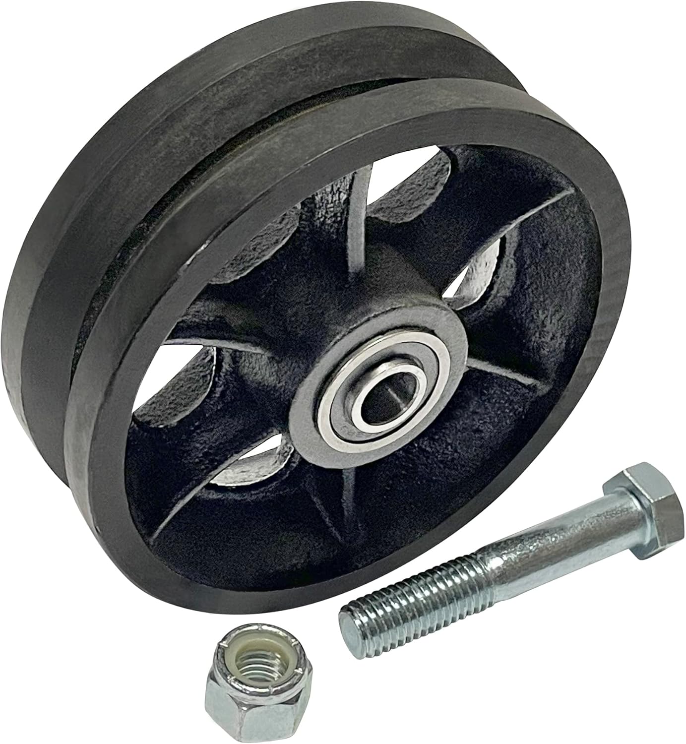 6 Cast Iron V-Groove Wheel by Sourdough Gate Hardware 1