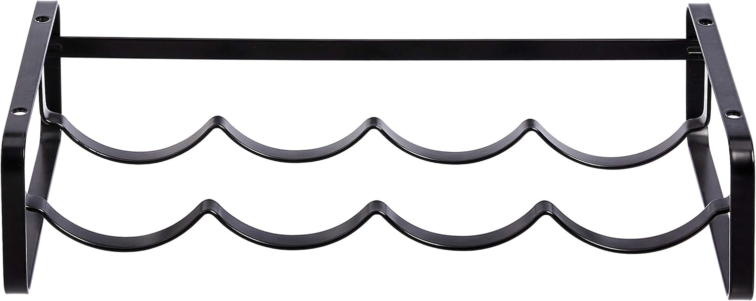 Amazon Basics 4-Bottle Metal Wine Rack - Black