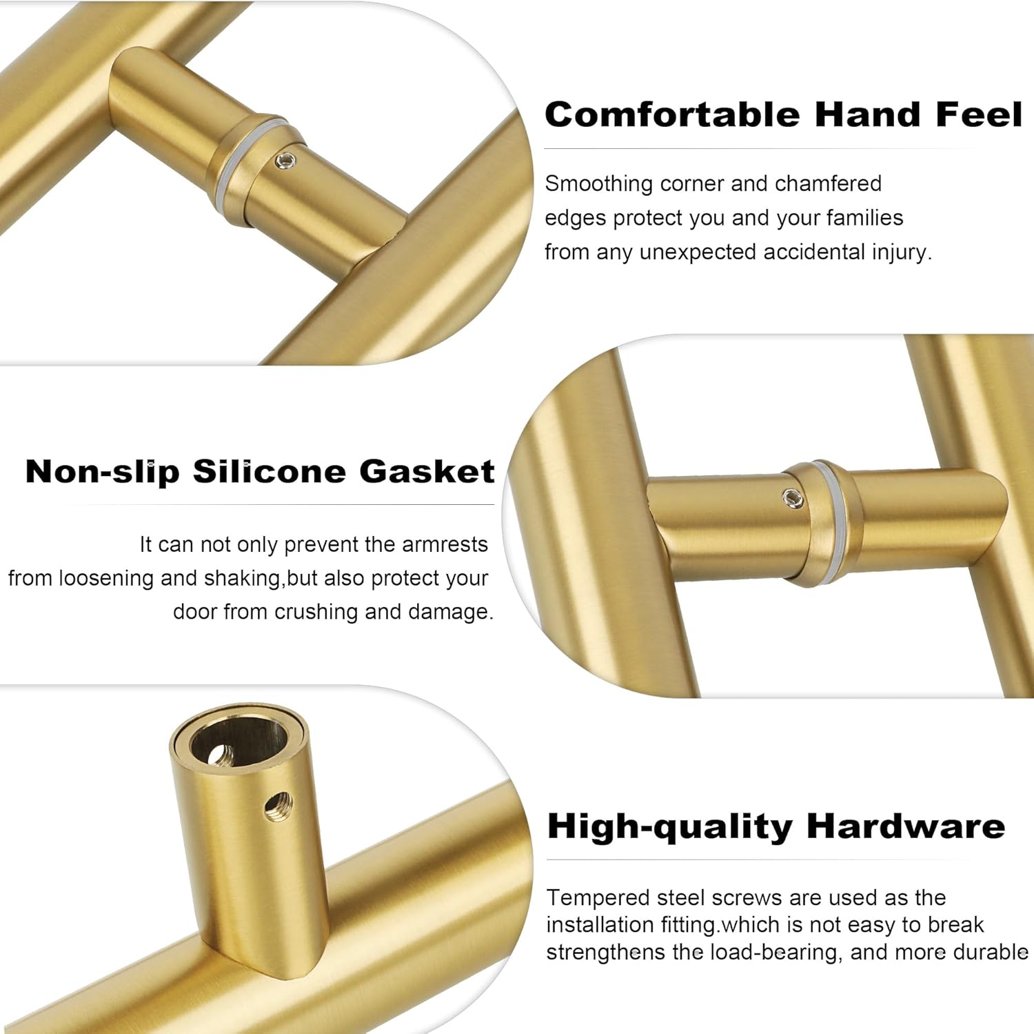 Alise 16 Inch Gold Shower Door Handle LS7040Y-G