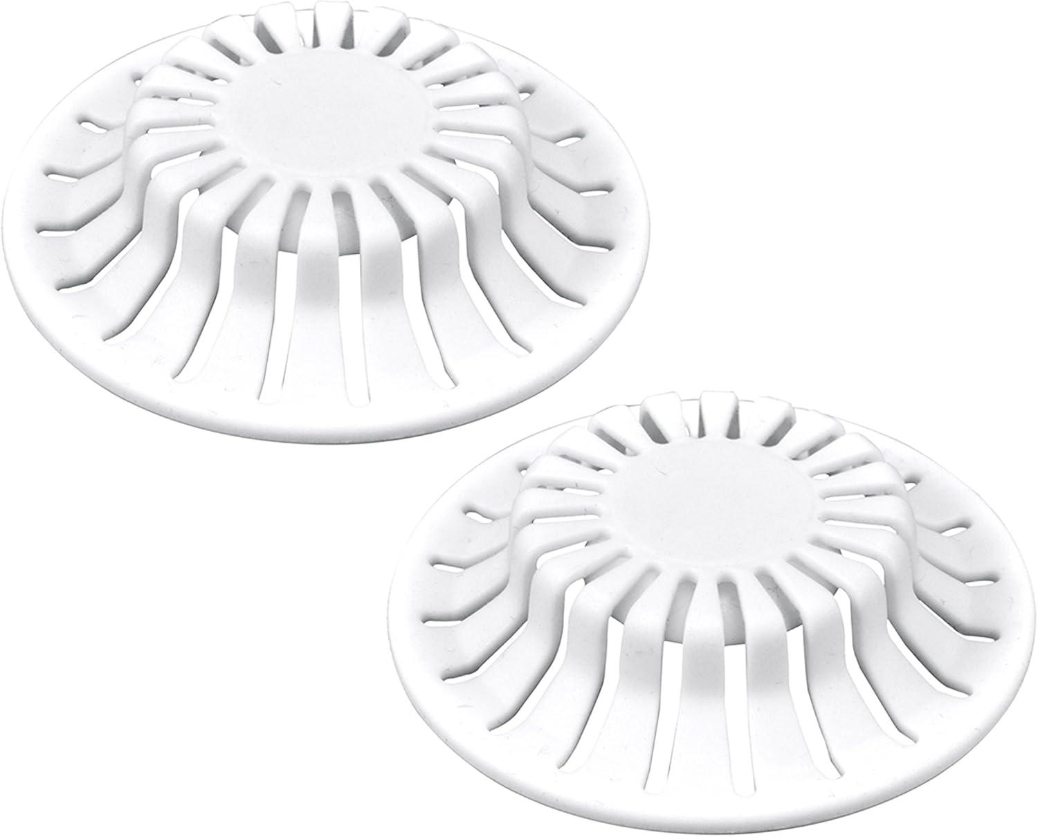 Danco Universal Sink Hair Catcher Strainer 2 Pack - White