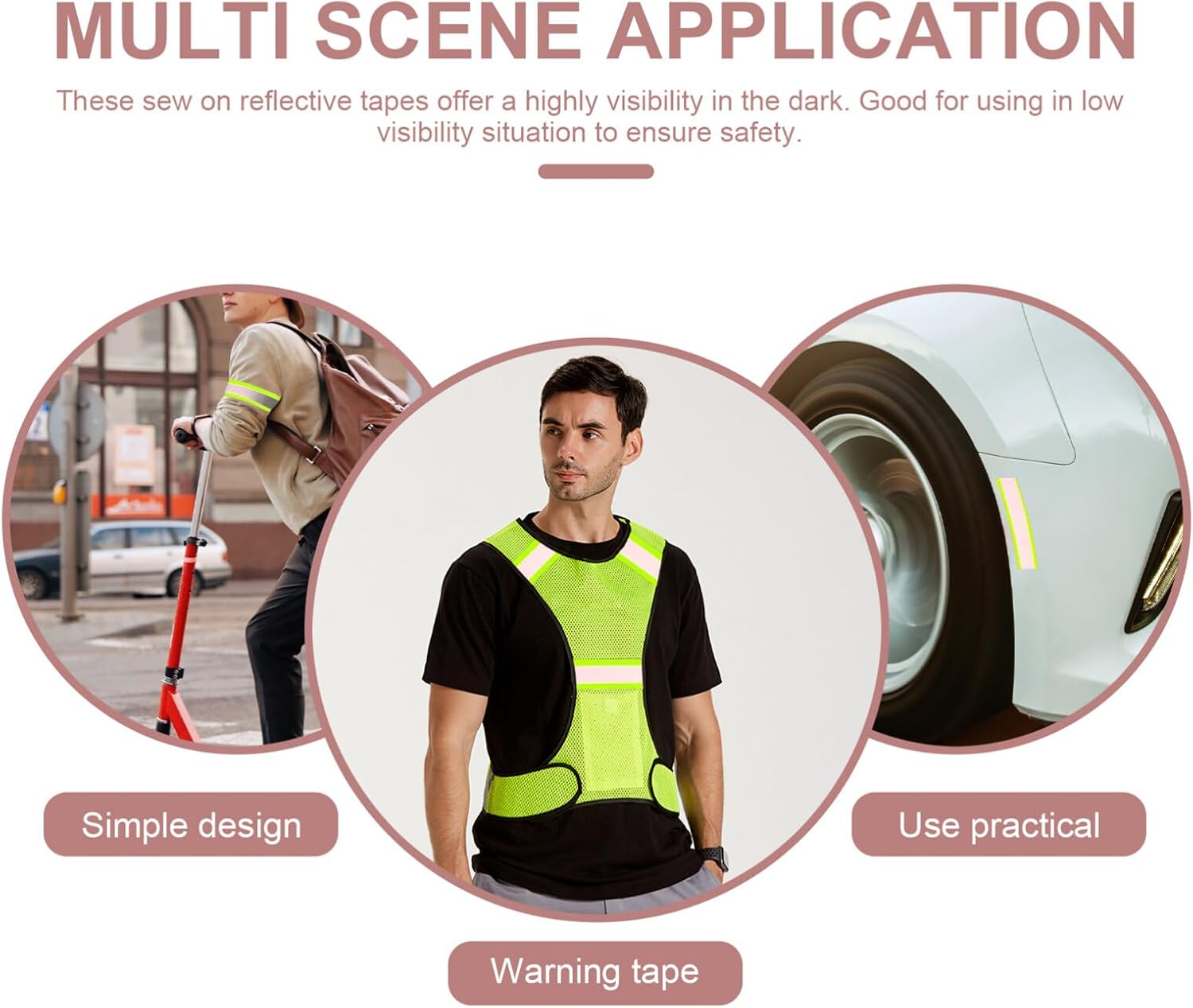 Baluue Reflective Safety Stripes for Clothing and Helmets
