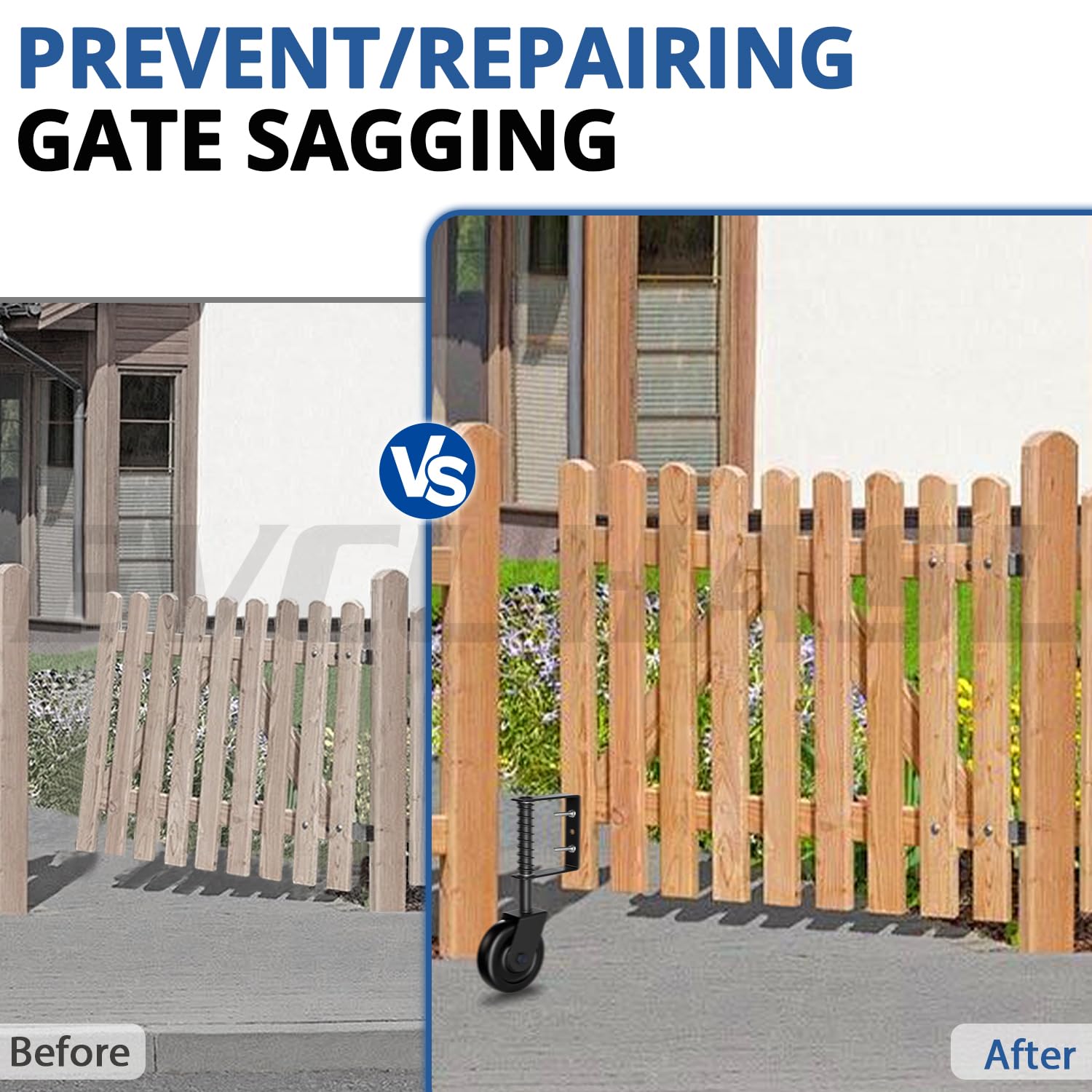 43 Spring Loaded Gate Caster Wheel with Bearing 2 Pack