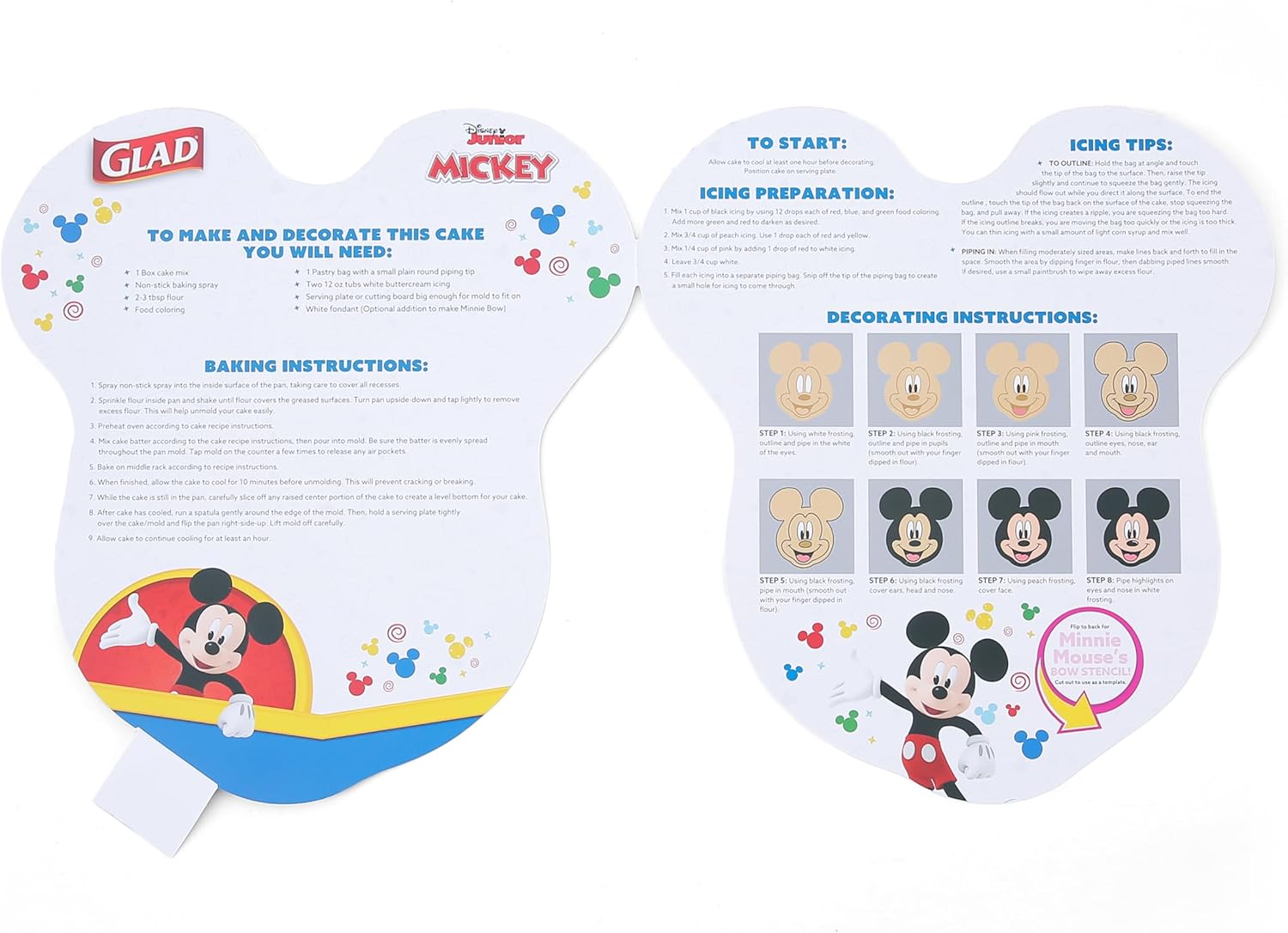 Glad Disney Mickey Mouse Minnie Mouse Cake Pans 2 Count