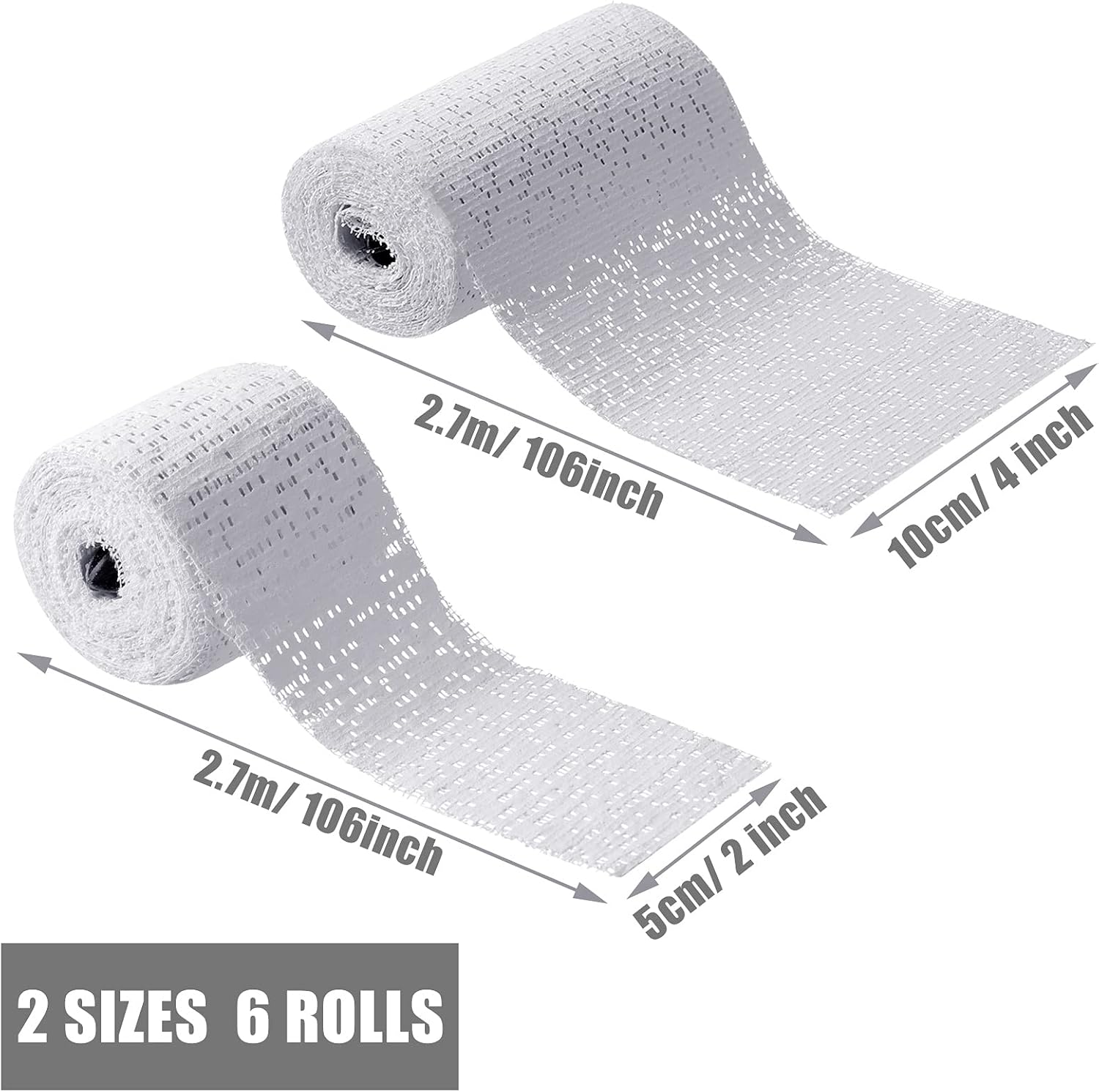 Nuanchu 6 Rolls Plaster Cloth Gauze Bandage for Casting