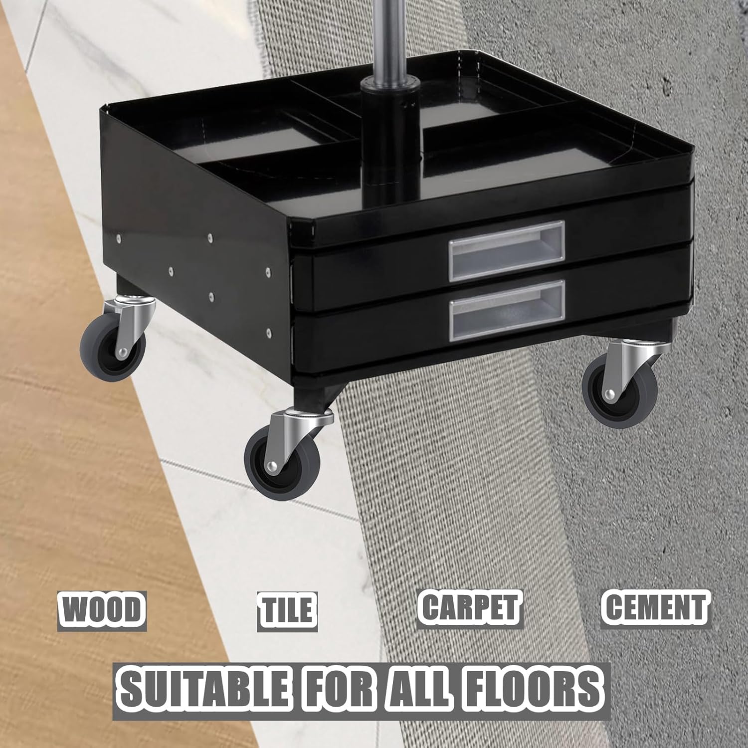 4-Inch Swivel Stem Casters for Rubbermaid Mop Bucket