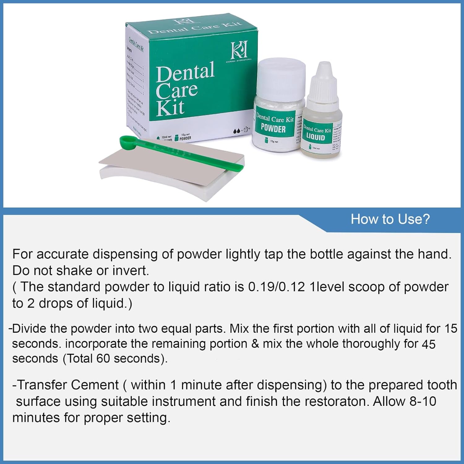 KI Zinc Oxide Eugenol Cement Dental Kit