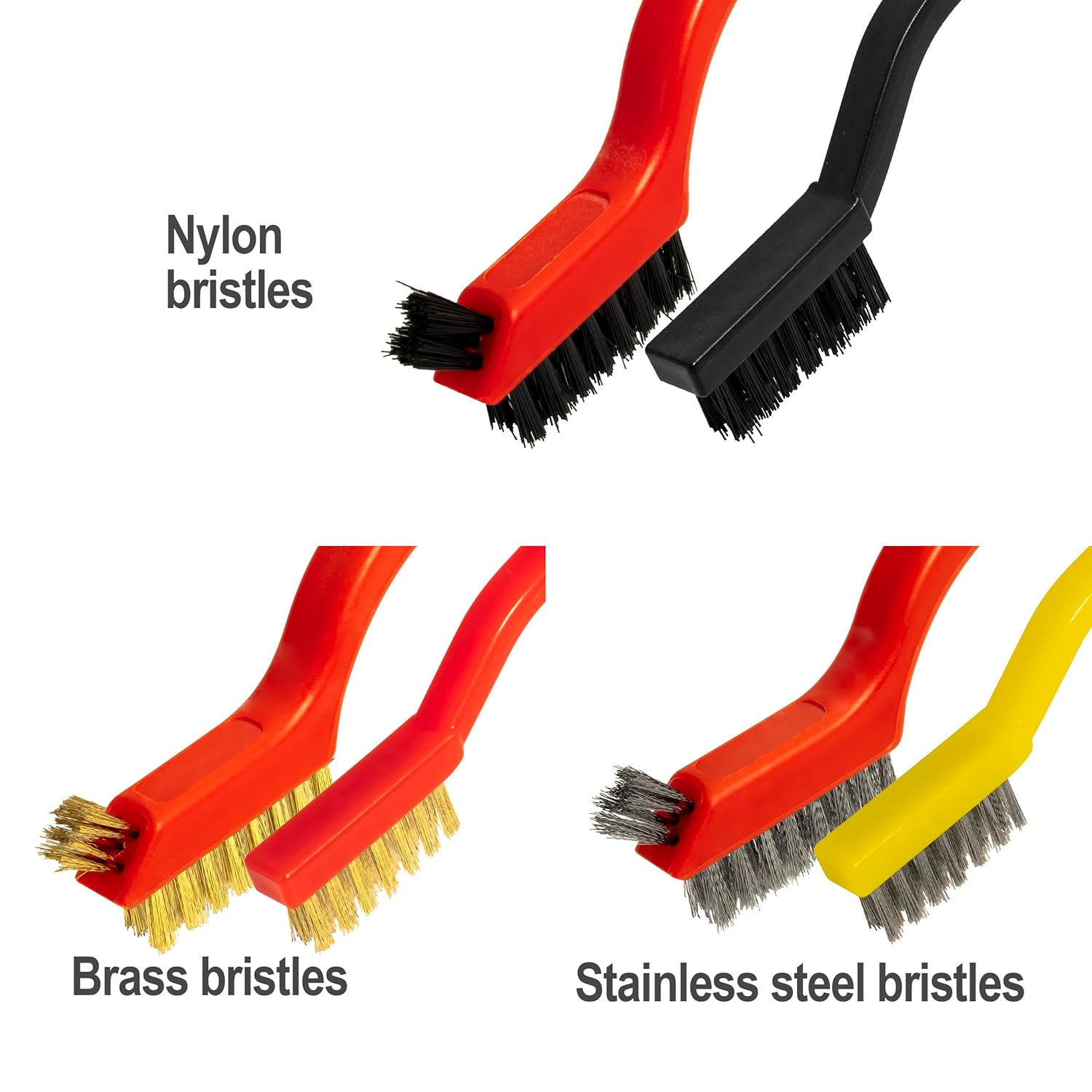 6Pcs Wire Brush Set for Rust and Dirt Removal 1