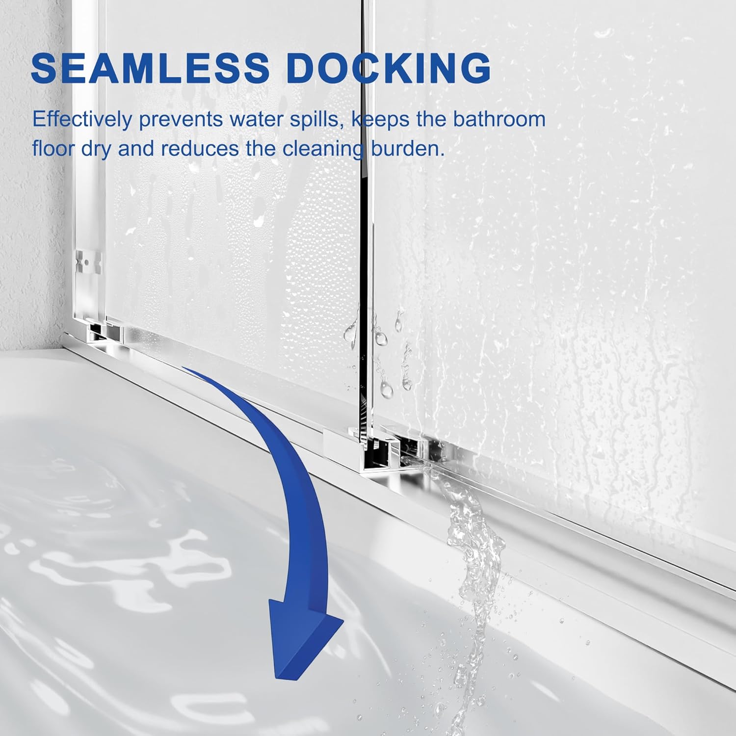 Botwinkle Bathtub Shower Door 56-59 x 59 Bright Silver