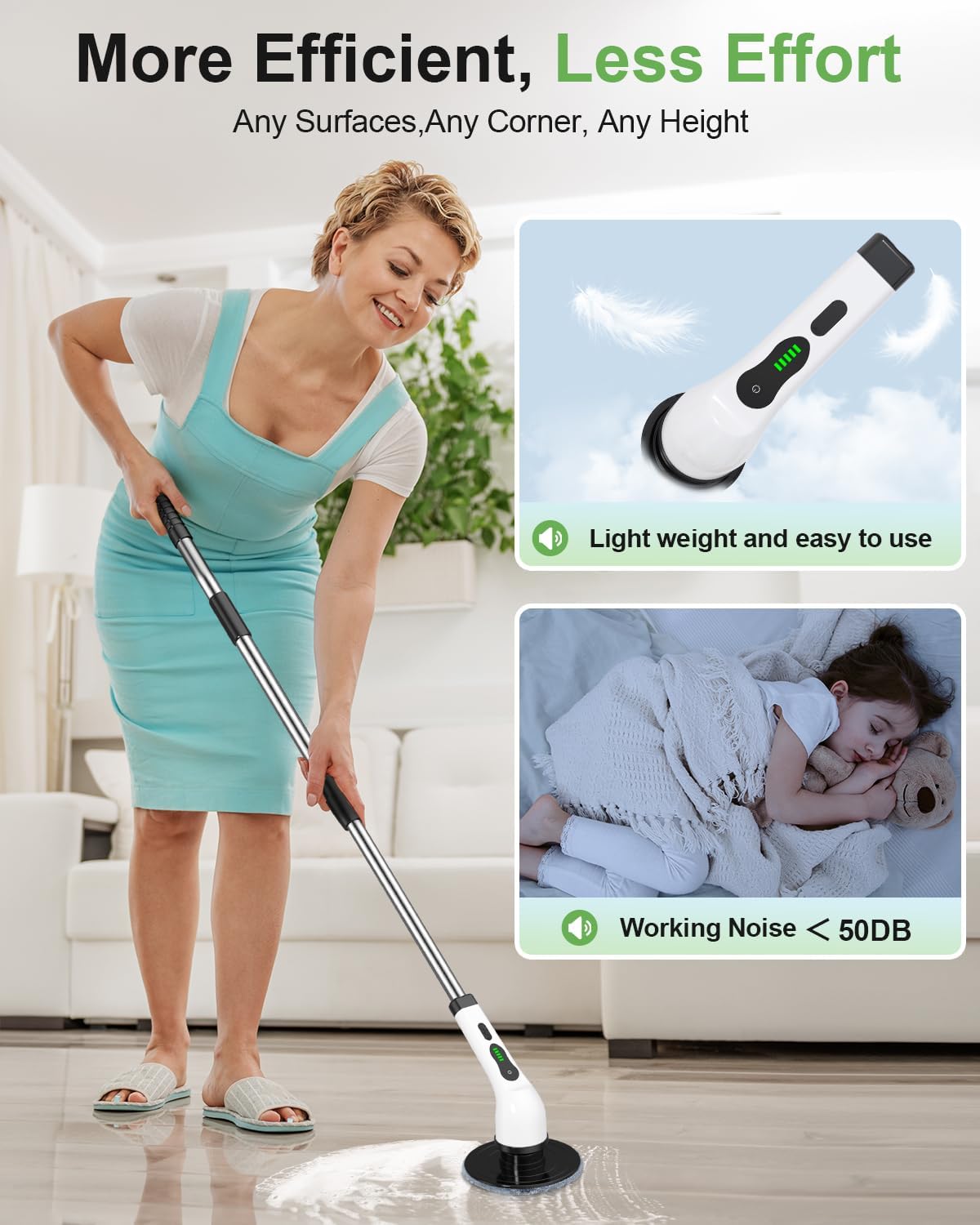 Lxlu Electric Spin Scrubber with 9 Brush Heads