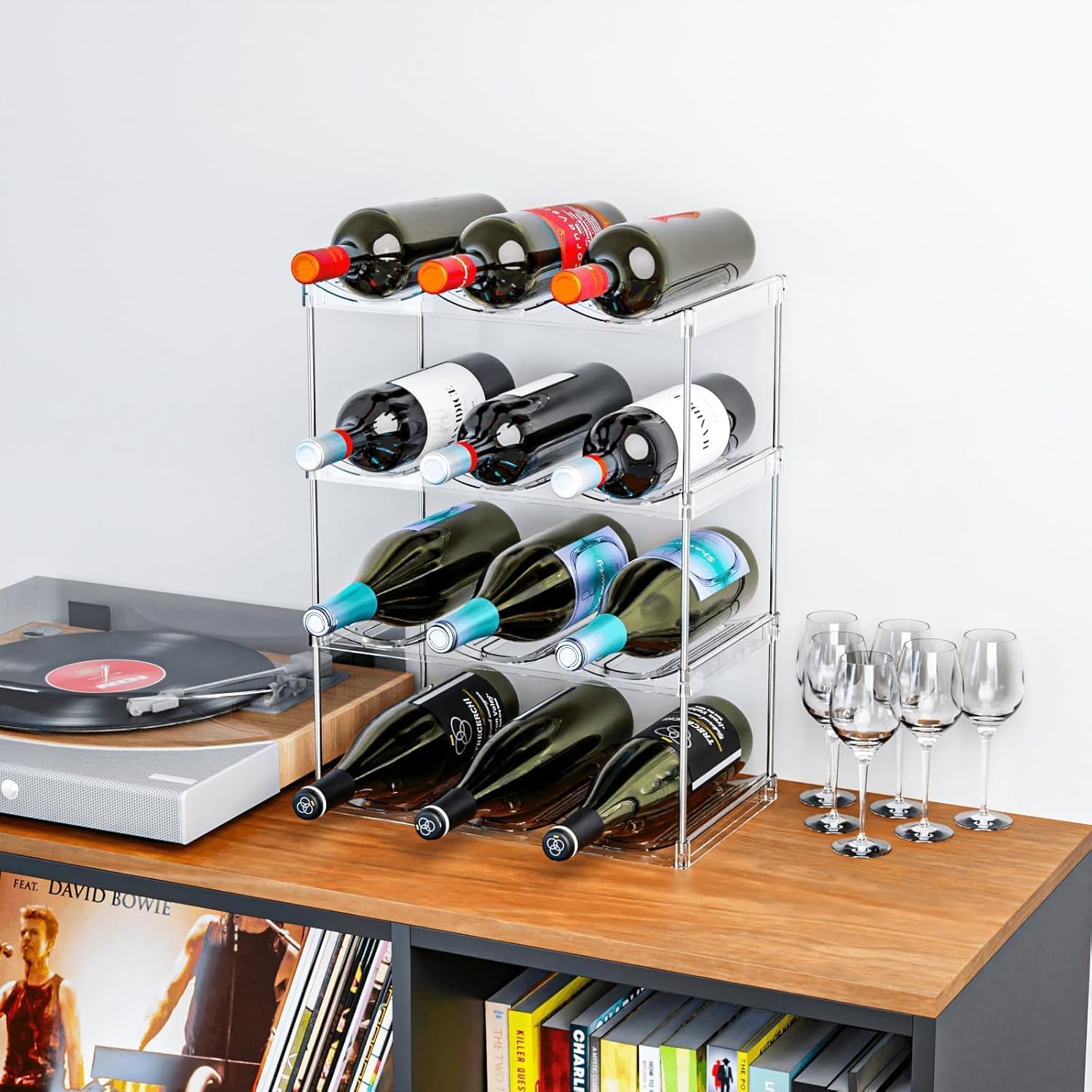 SuoXing Stackable Water Bottle Organizer 3 Pack