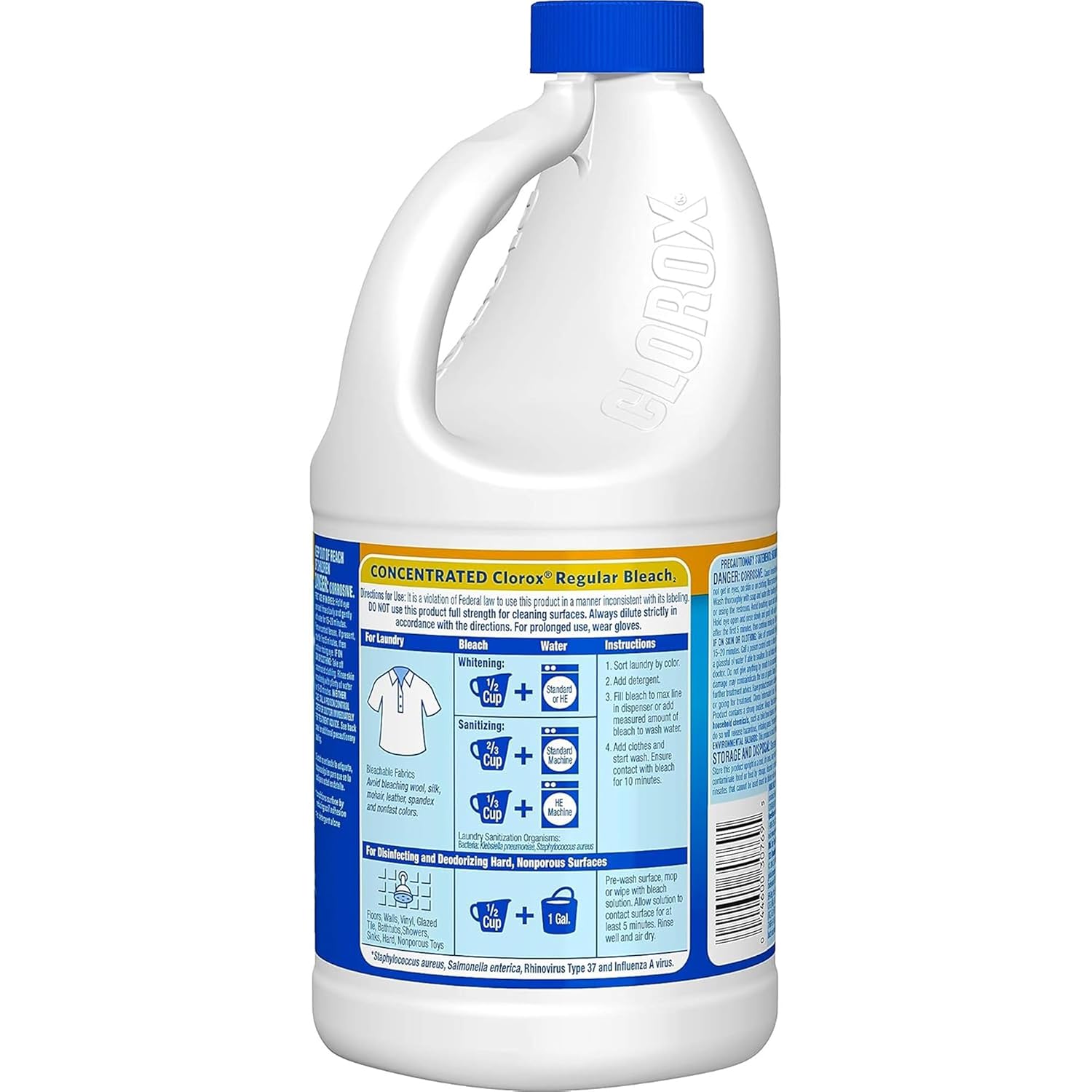 Clorox Bleach 2 Pack 43 oz Each Easy Pour with Handle