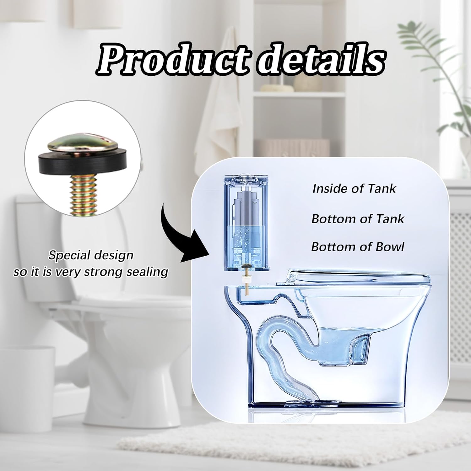 Styquenzer 2 Pcs Toilet Seat Screws Replacement Kit